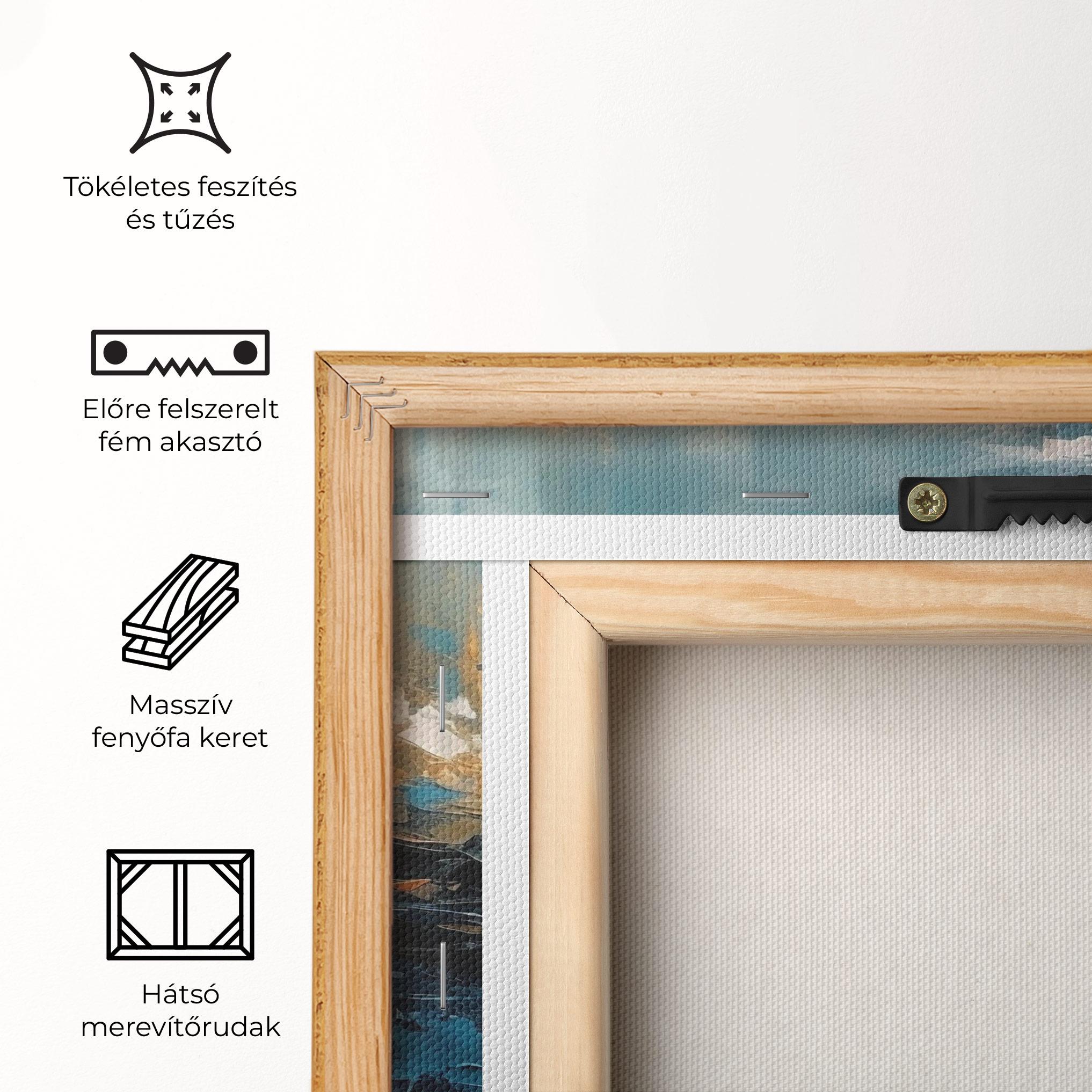 Vászonkép Abstract Blue Art mockup 5