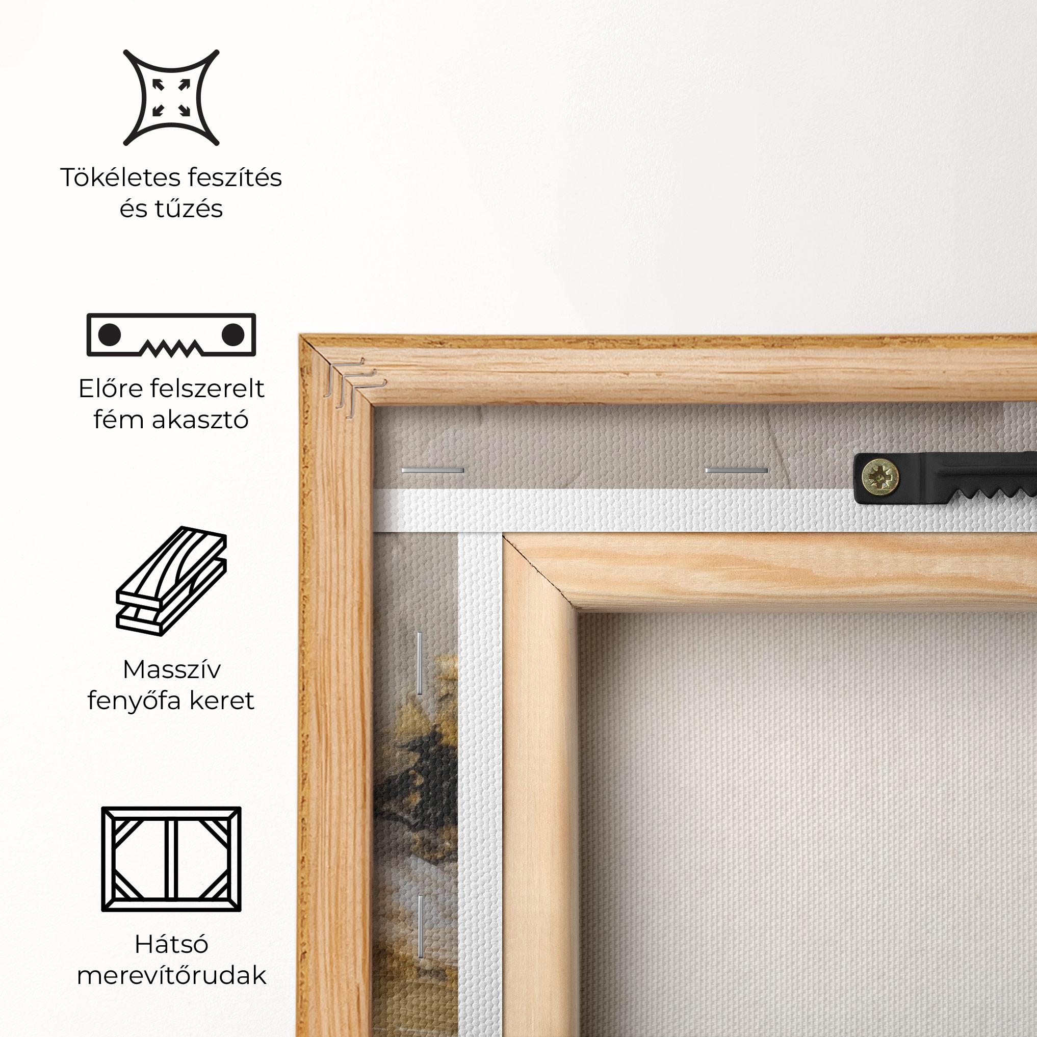 Vászonkép Abstract White Waves mockup 5