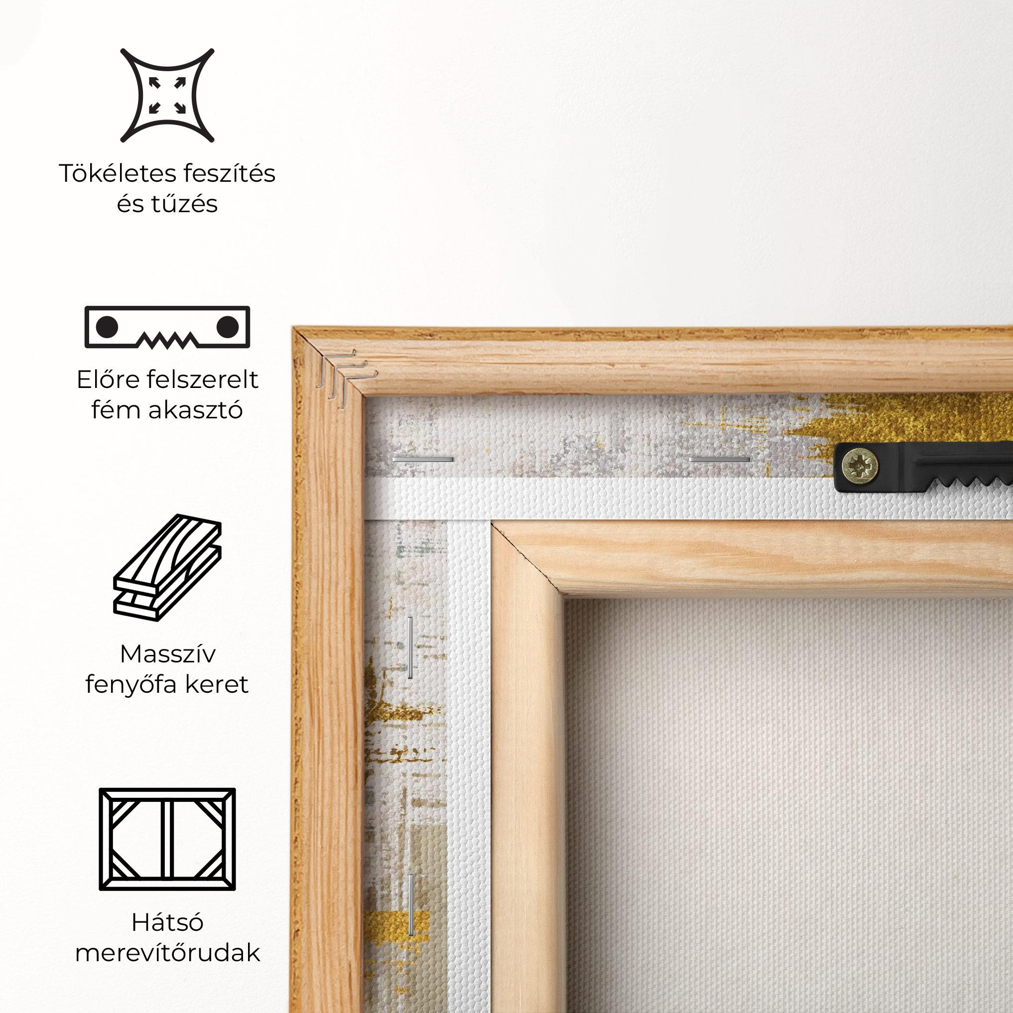 Vászonkép Gold And White Brush mockup 5