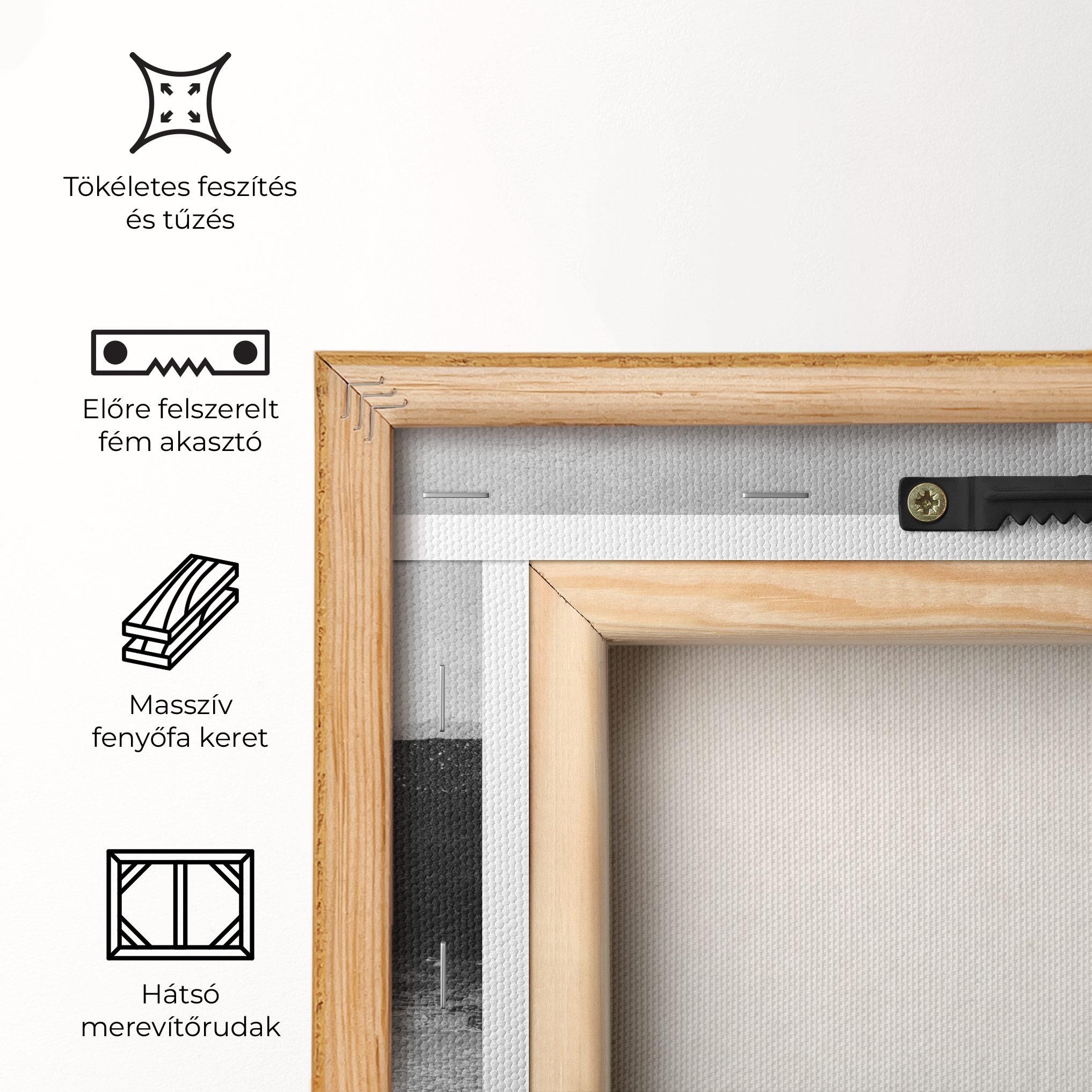 Vászonkép Modern Circle With Gold mockup 5