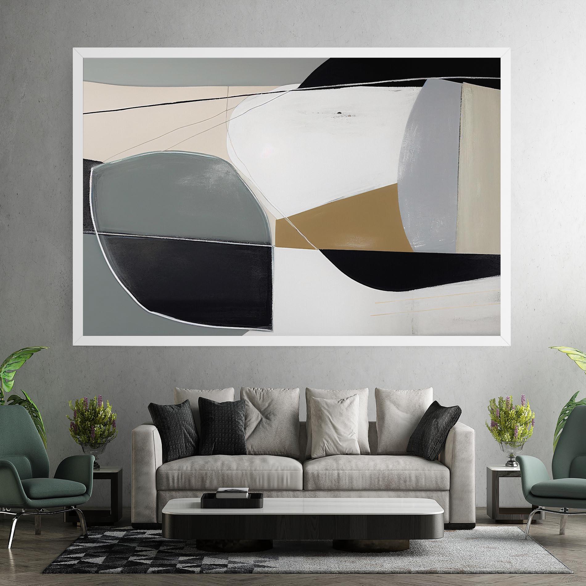 Vászonkép Black Grey Shape mockup 7