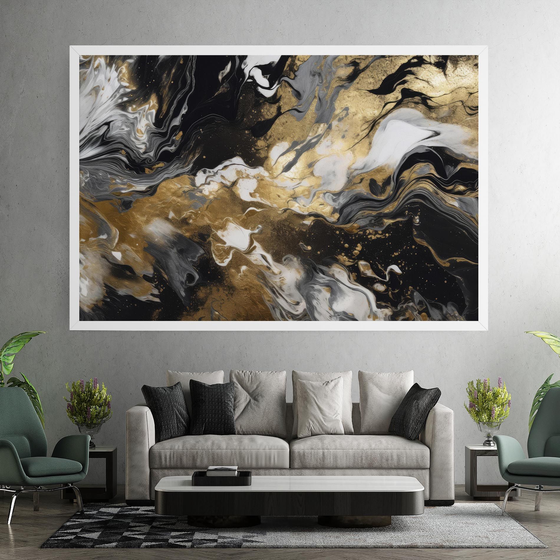 Gold Acrylic Fluid mockup 7