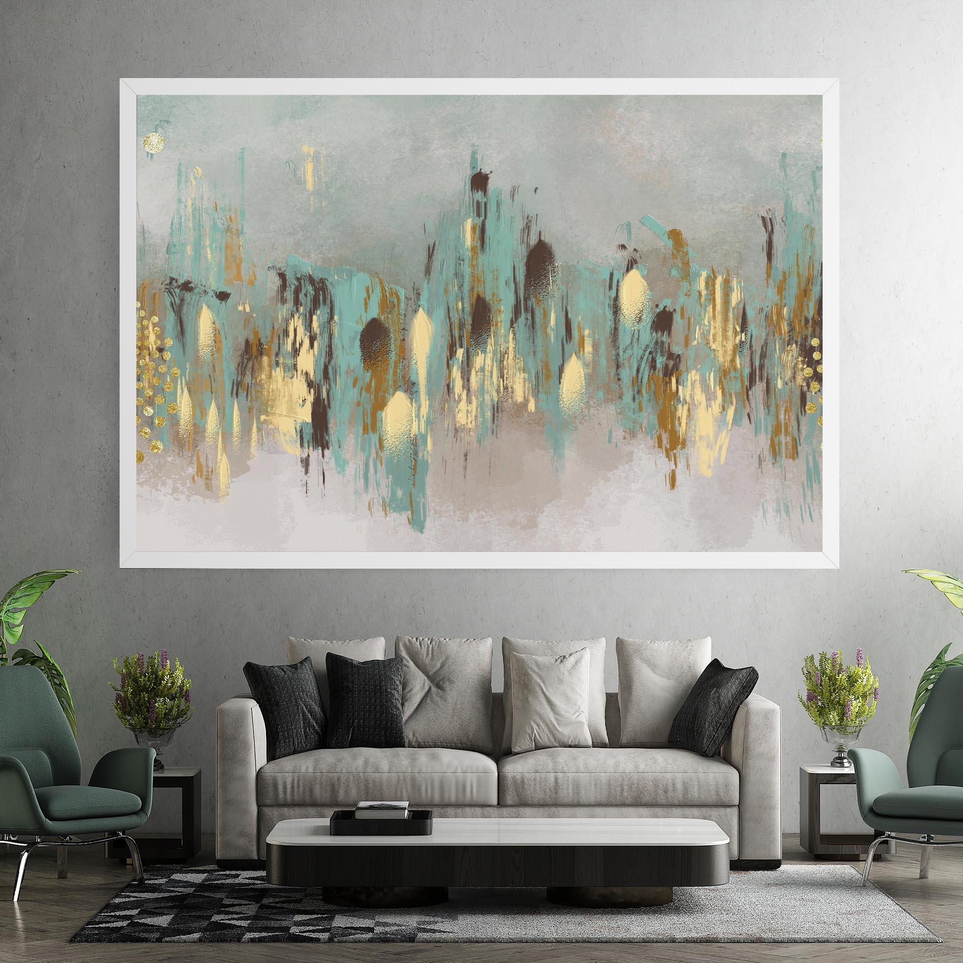 Vászonkép Gold Spiral Points mockup 7