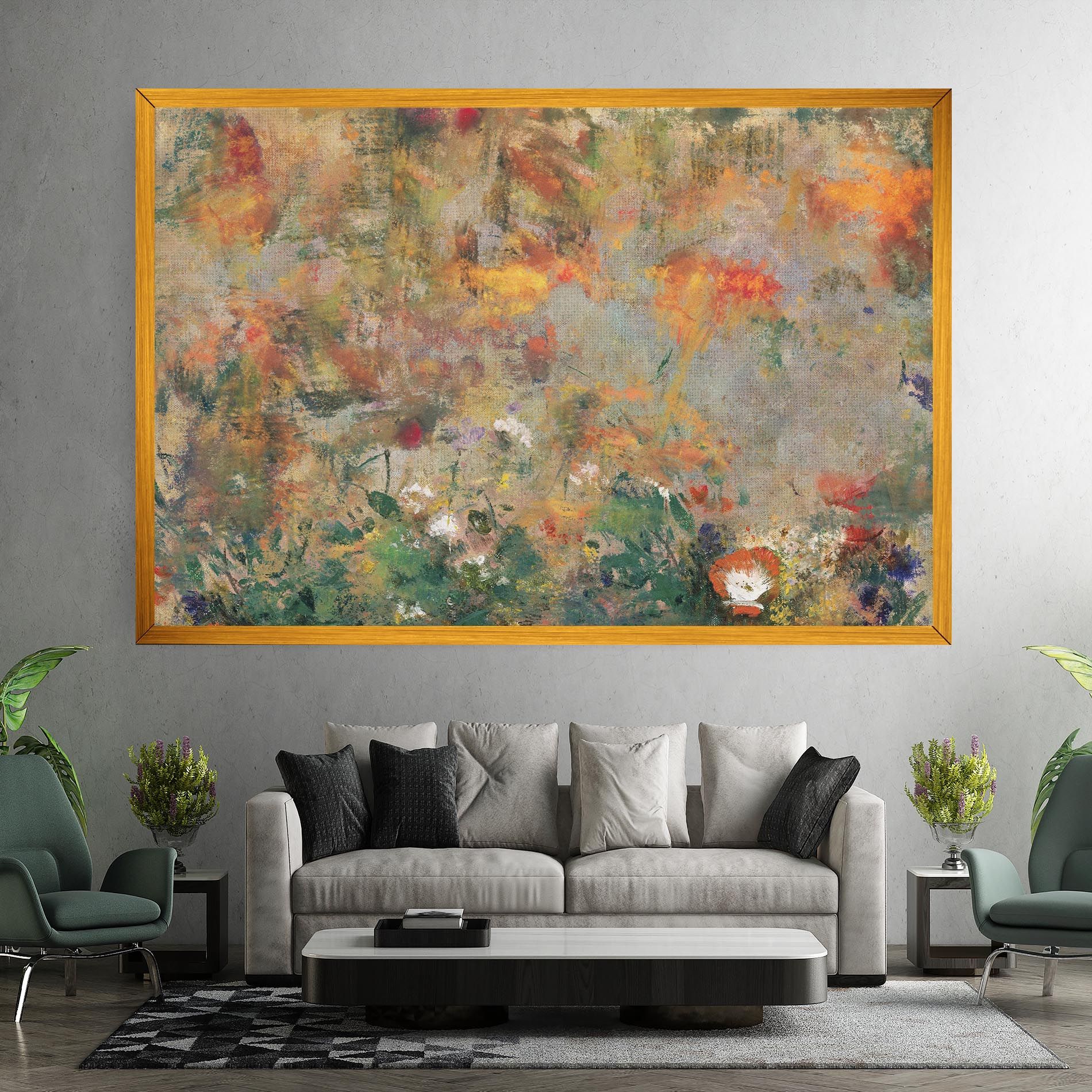 Abstract Flowers mockup 7