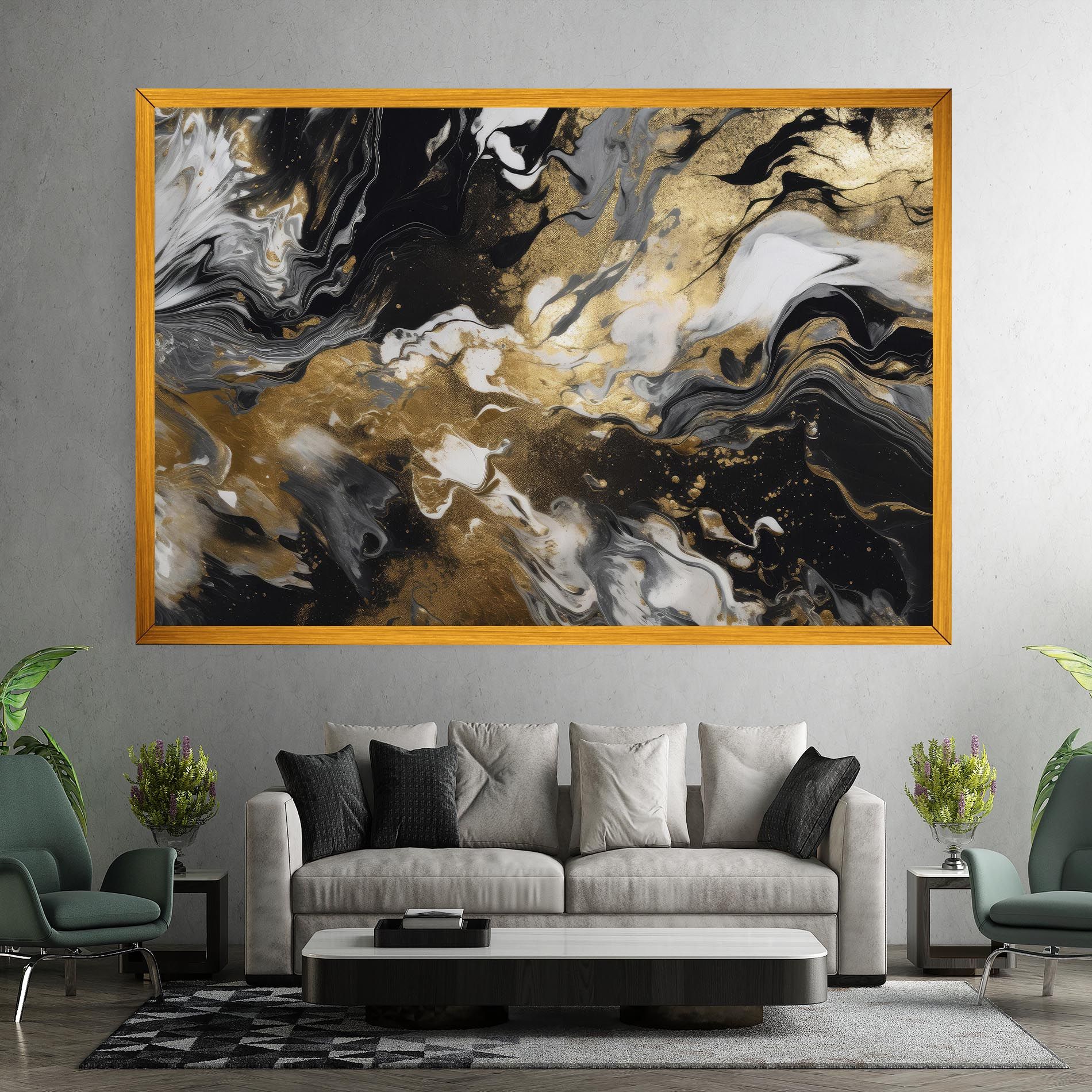 Gold Acrylic Fluid mockup 7