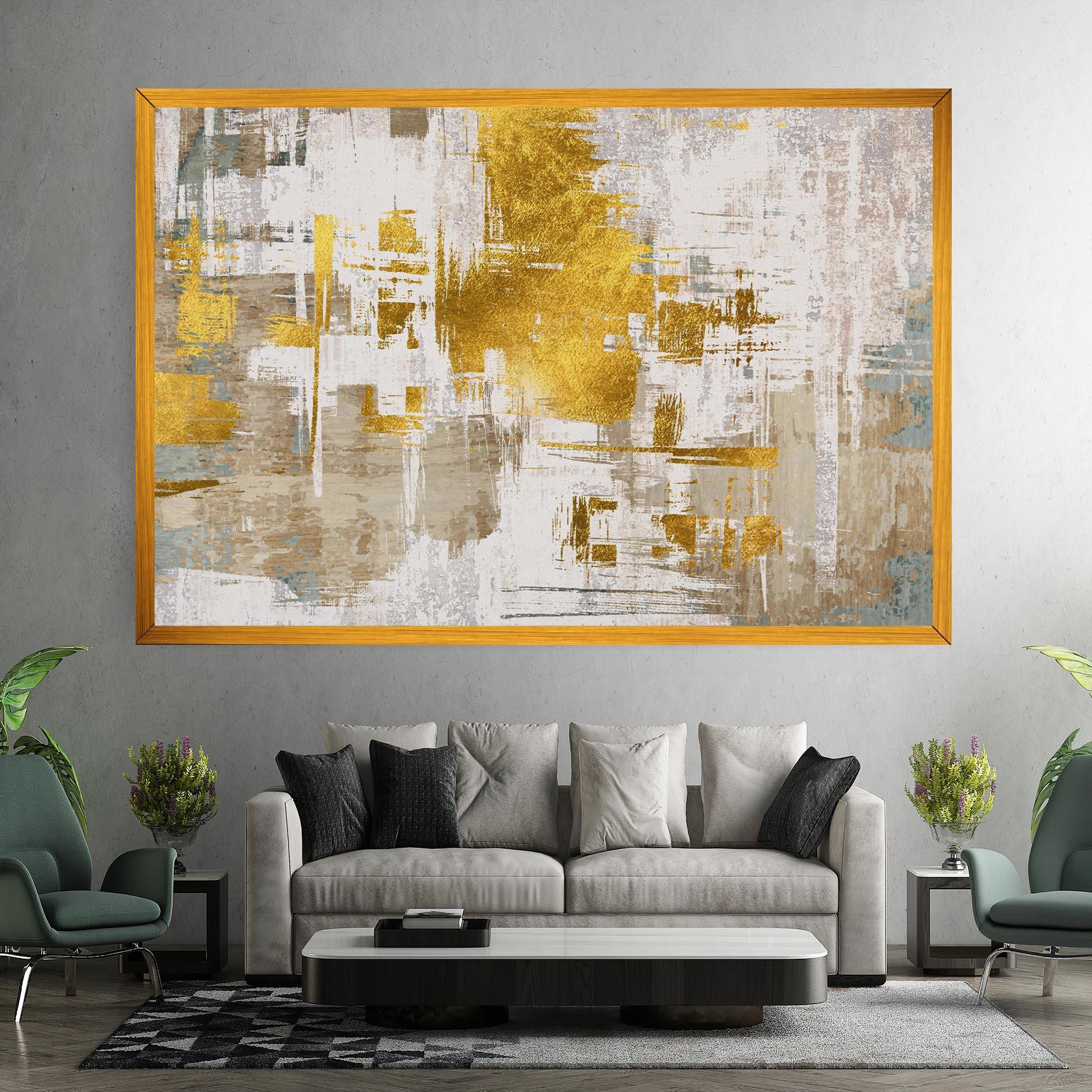 Vászonkép Gold And White Brush mockup 7