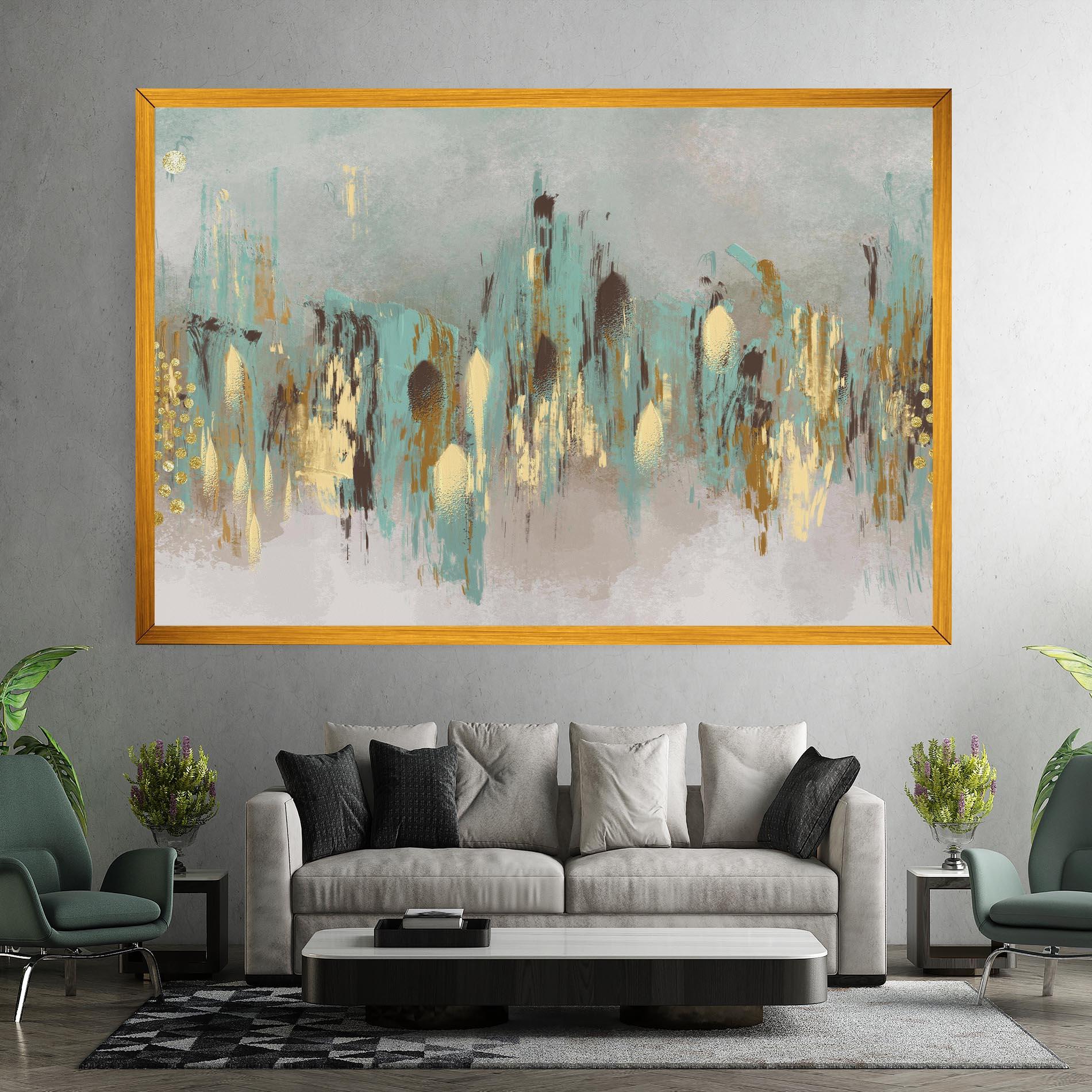 Vászonkép Gold Spiral Points mockup 7