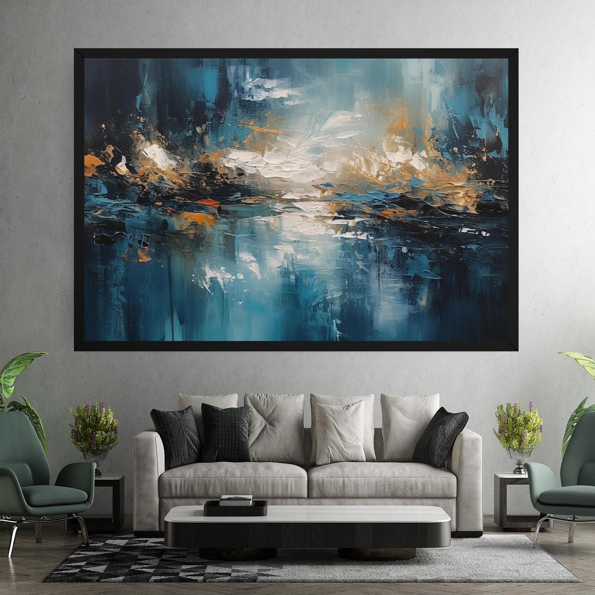 Abstract Blue Art mockup 7