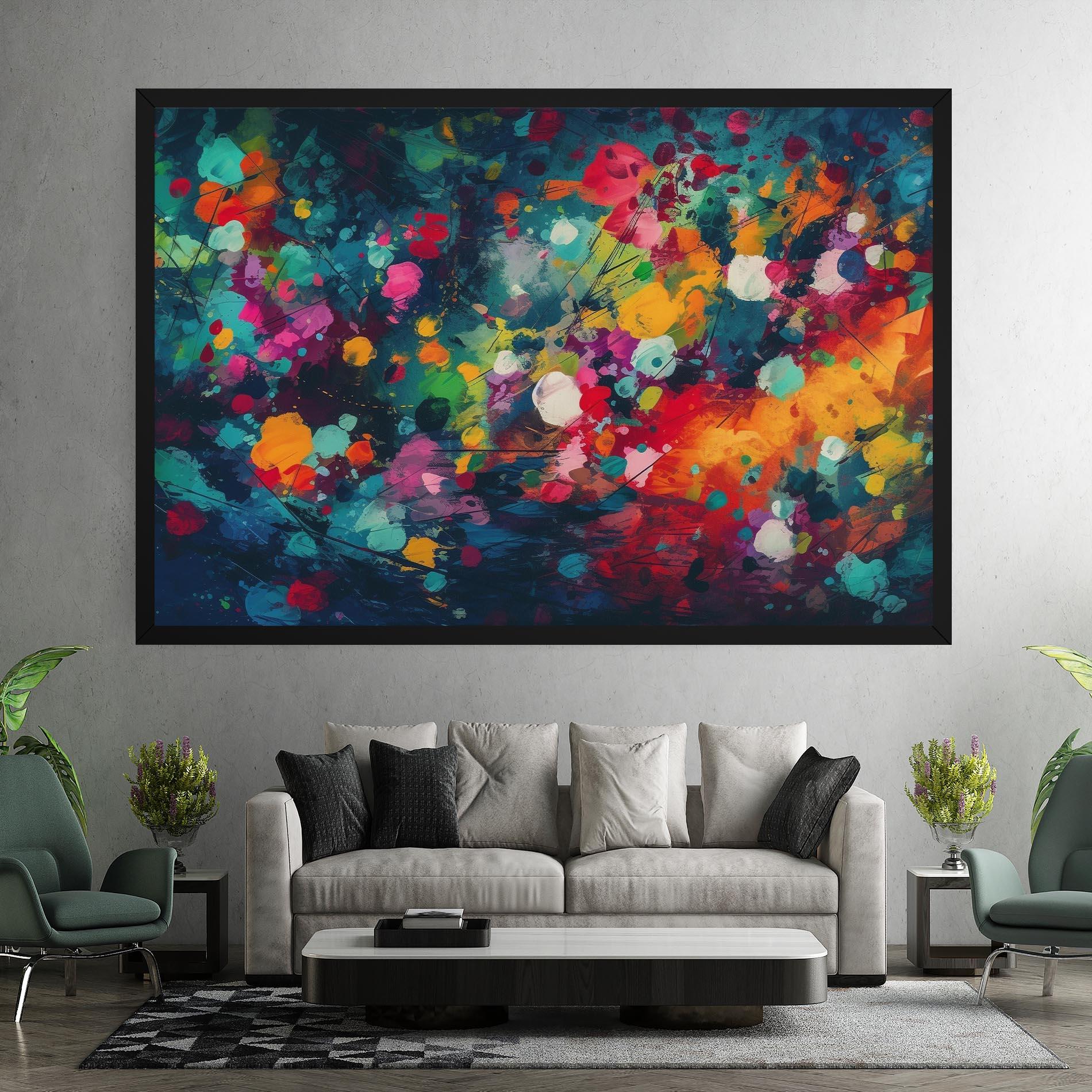 Vászonkép Colors Blue Background mockup 7