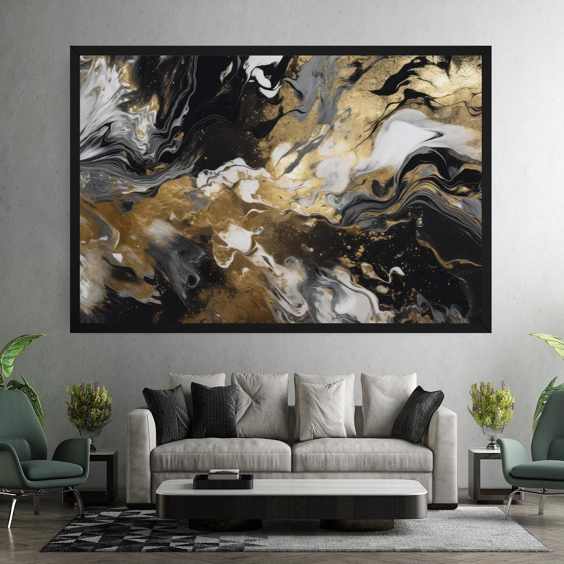 Gold Acrylic Fluid mockup 7