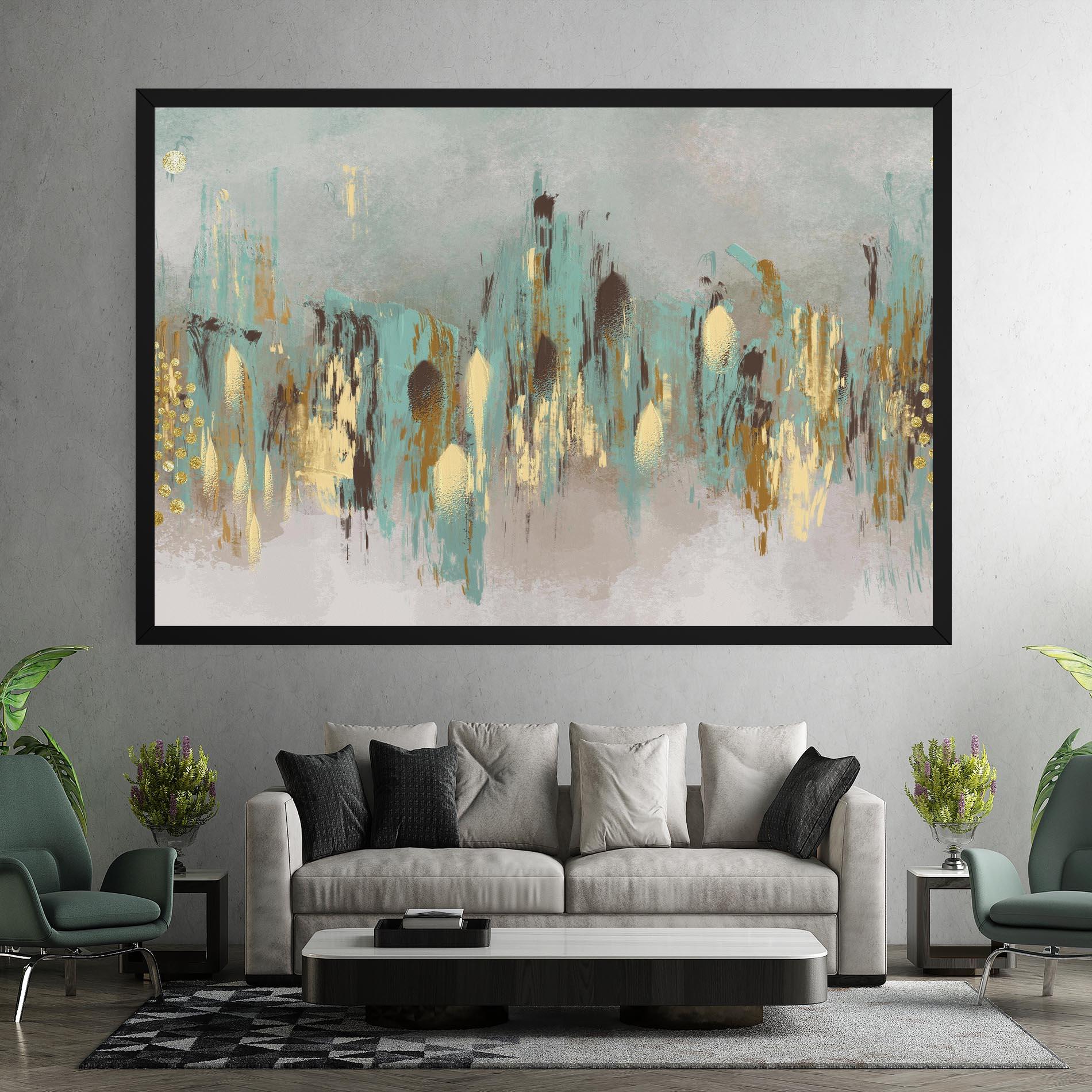 Vászonkép Gold Spiral Points mockup 7