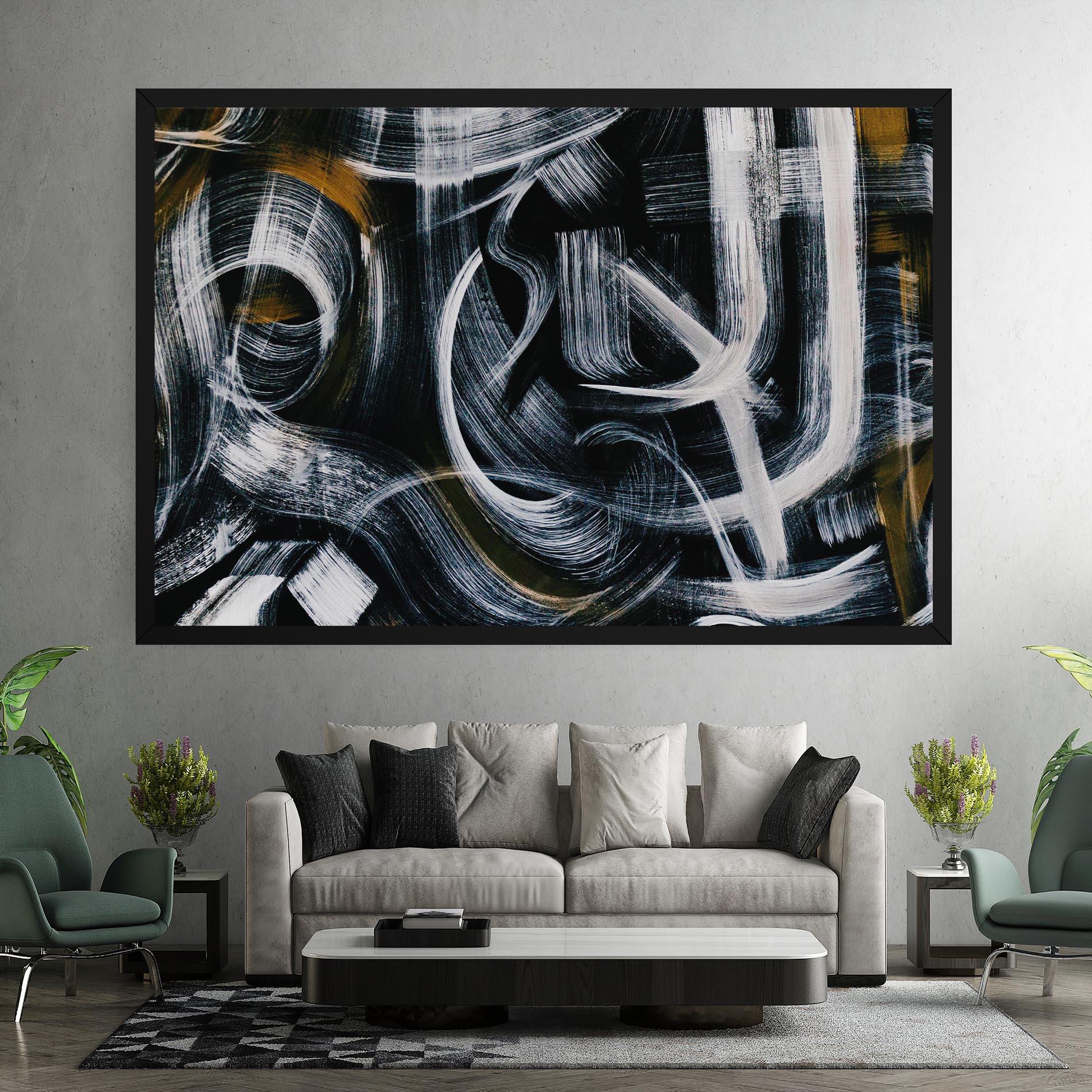 Vászonkép White Brush Lines mockup 7