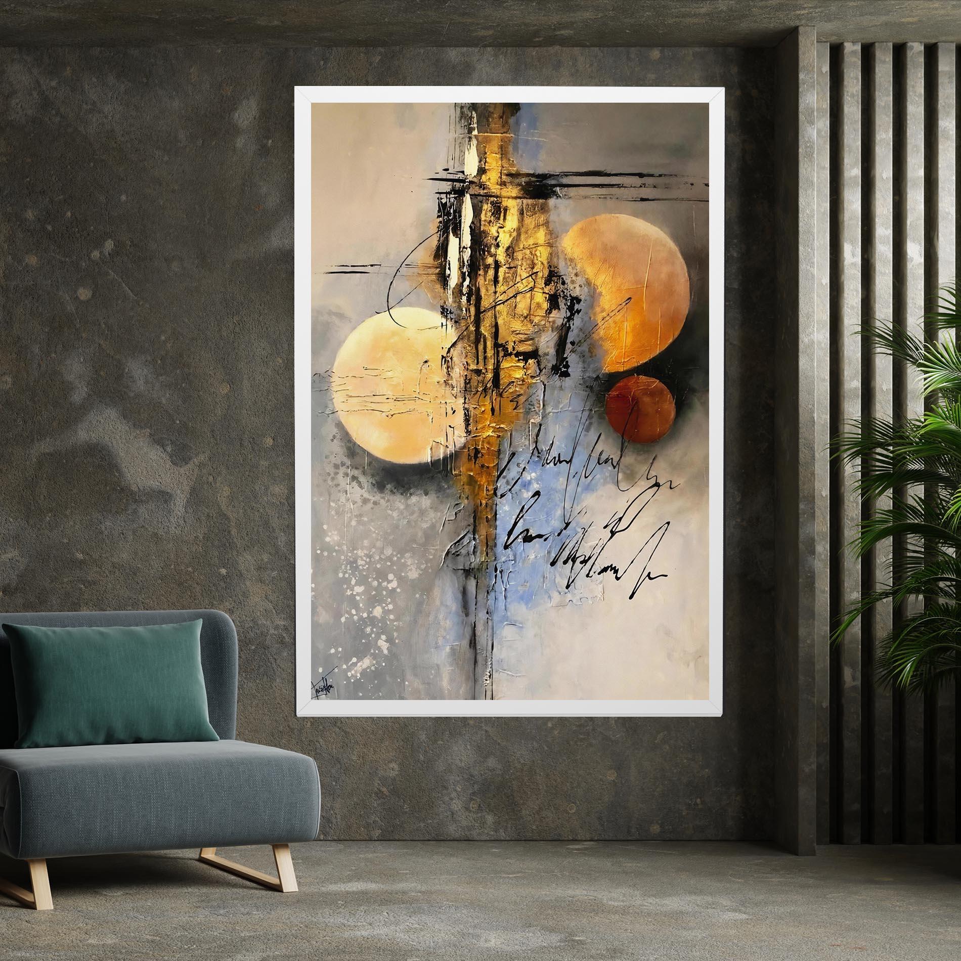 Vászonkép Abstract Moons mockup 7