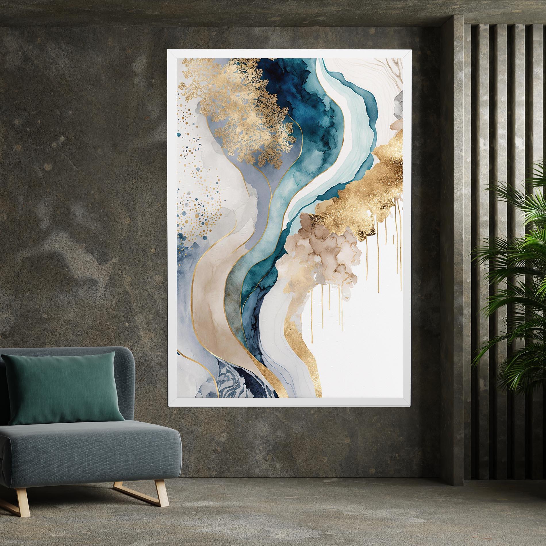 Vászonkép Light Blue Waves mockup 7