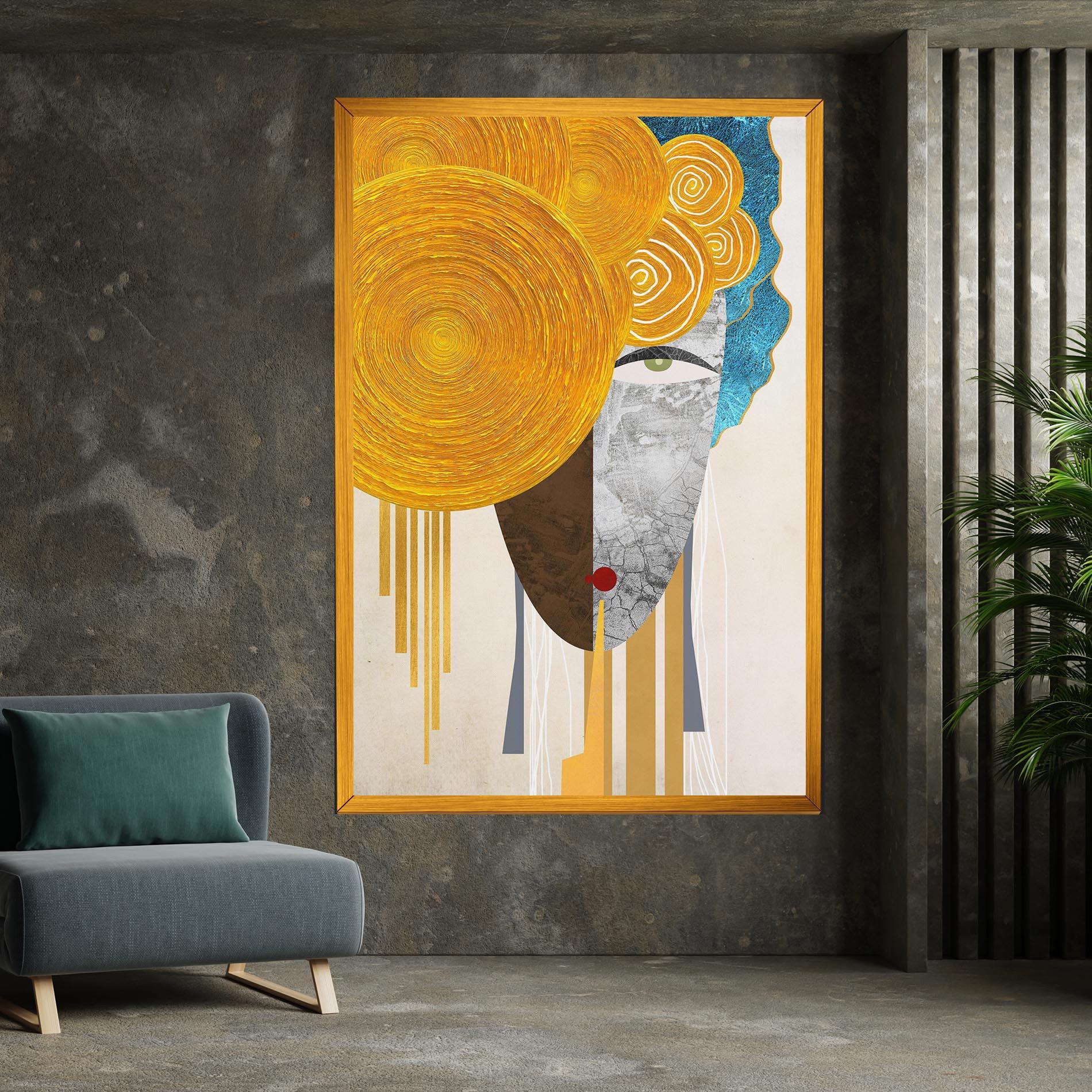 Vászonkép Abstract Grey Face 1 mockup 7