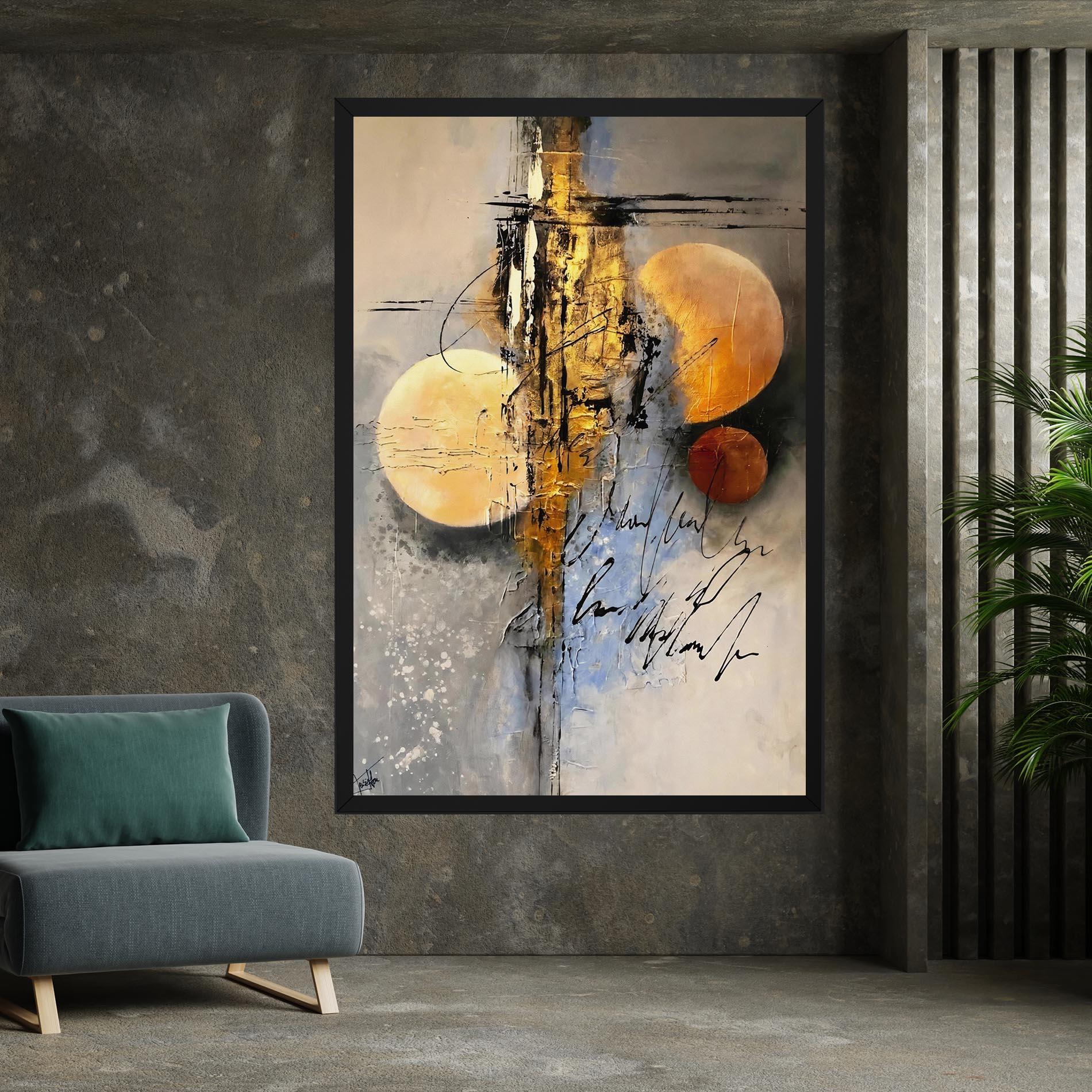 Vászonkép Abstract Moons mockup 7