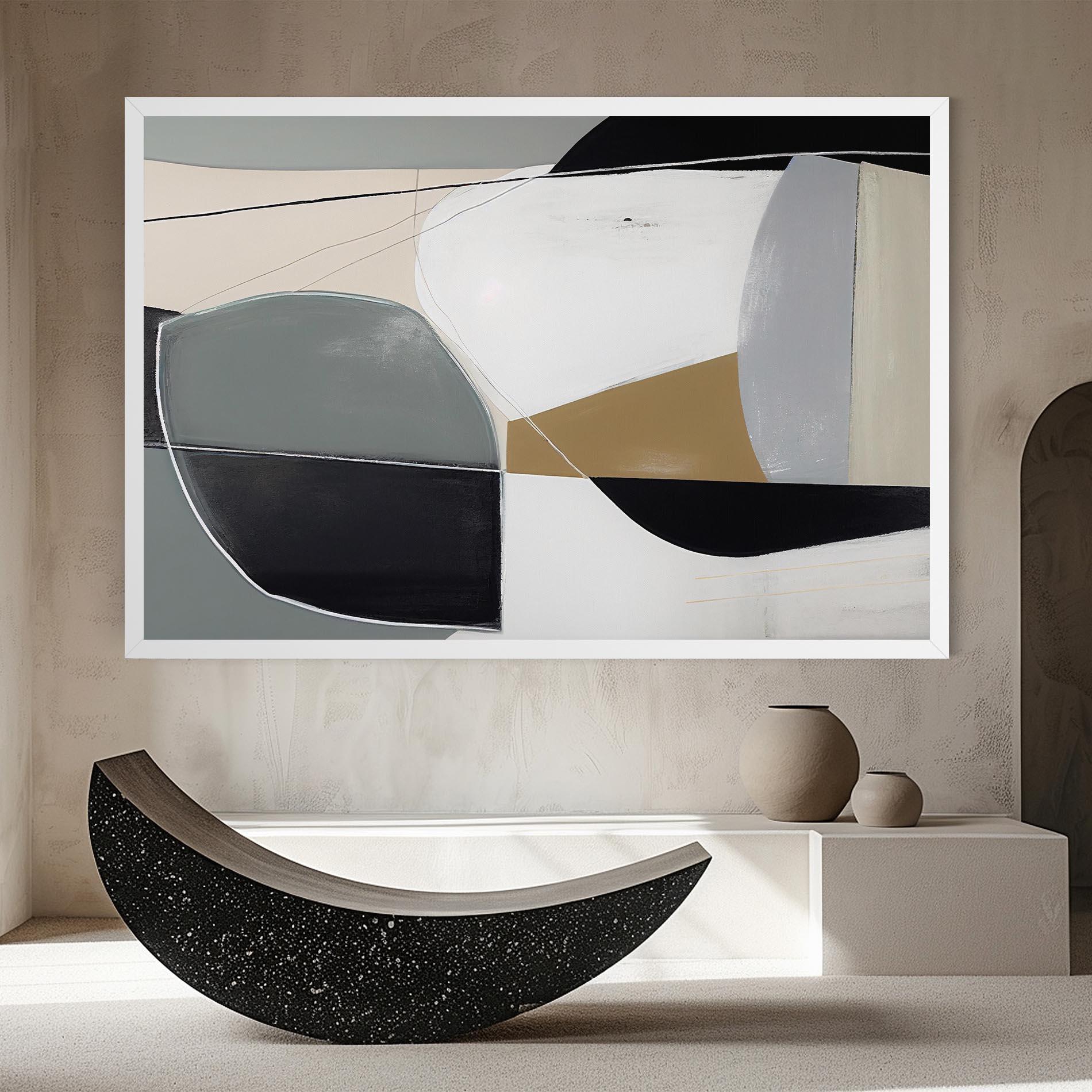 Vászonkép Black Grey Shape mockup 8