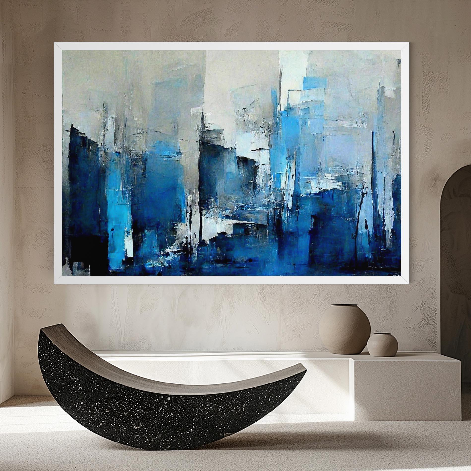 Vászonkép Blue Gray Color mockup 8