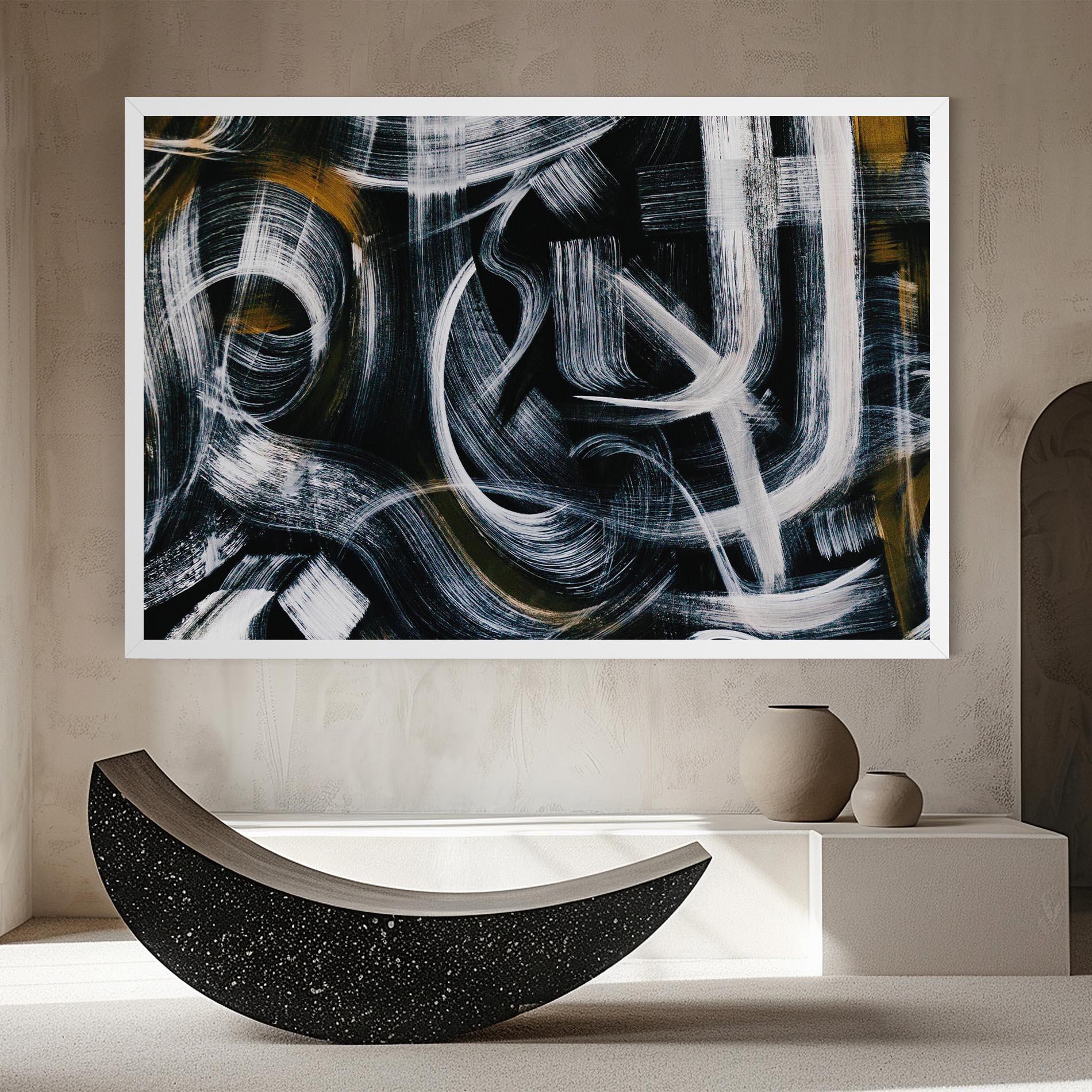 Vászonkép White Brush Lines mockup 8