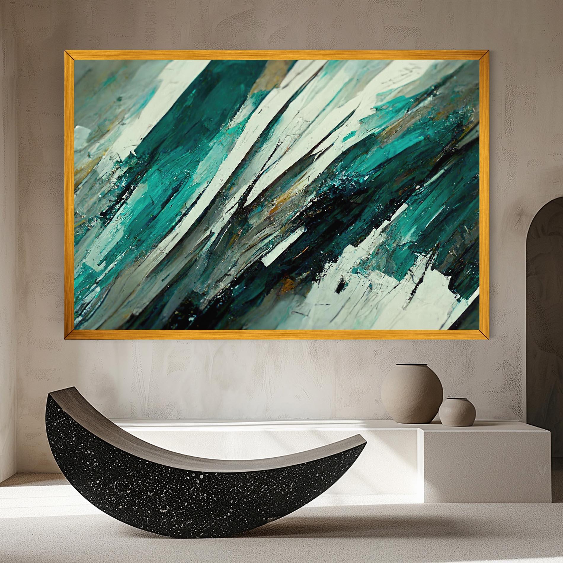 Vászonkép Abstract Green Artwork mockup 8