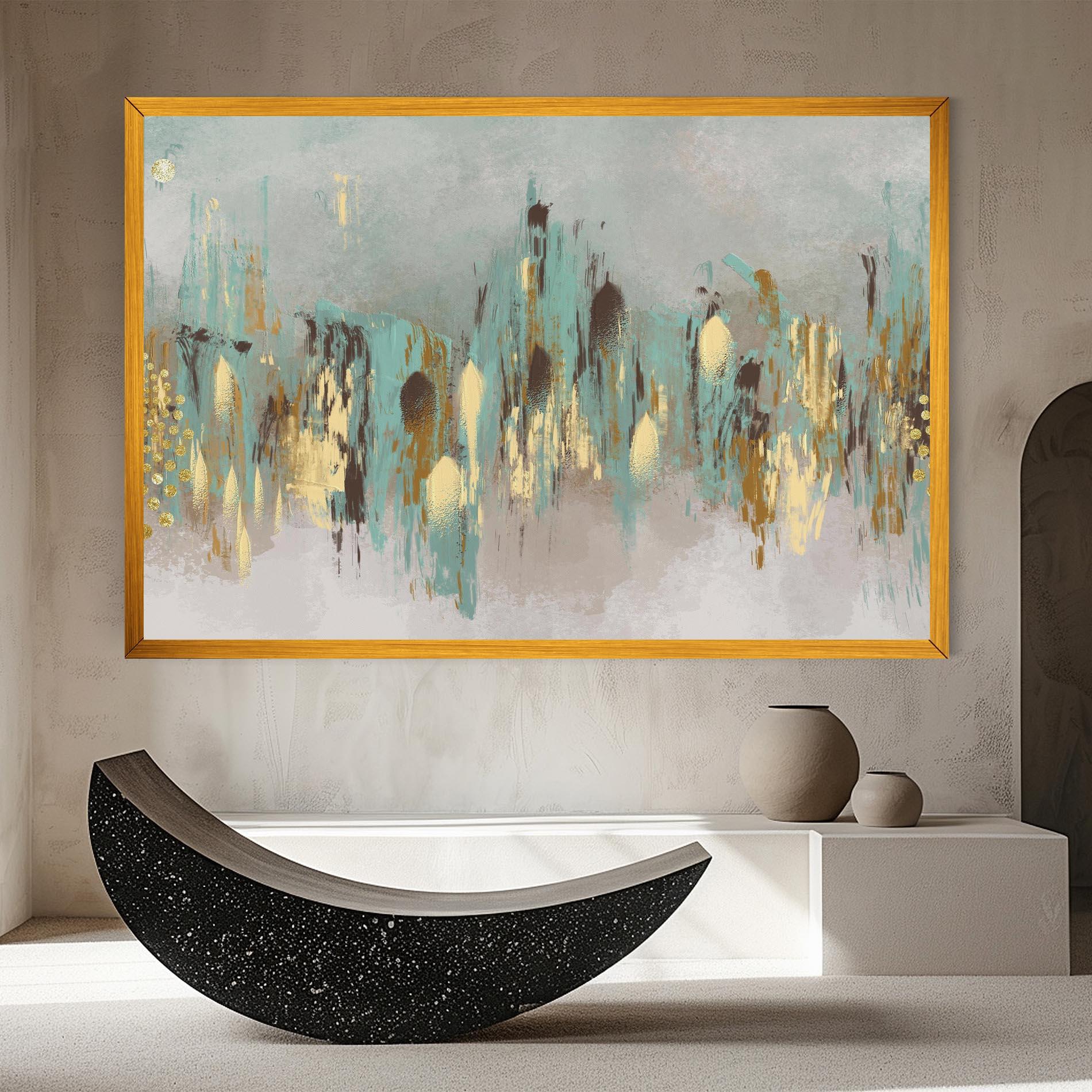 Vászonkép Gold Spiral Points mockup 8