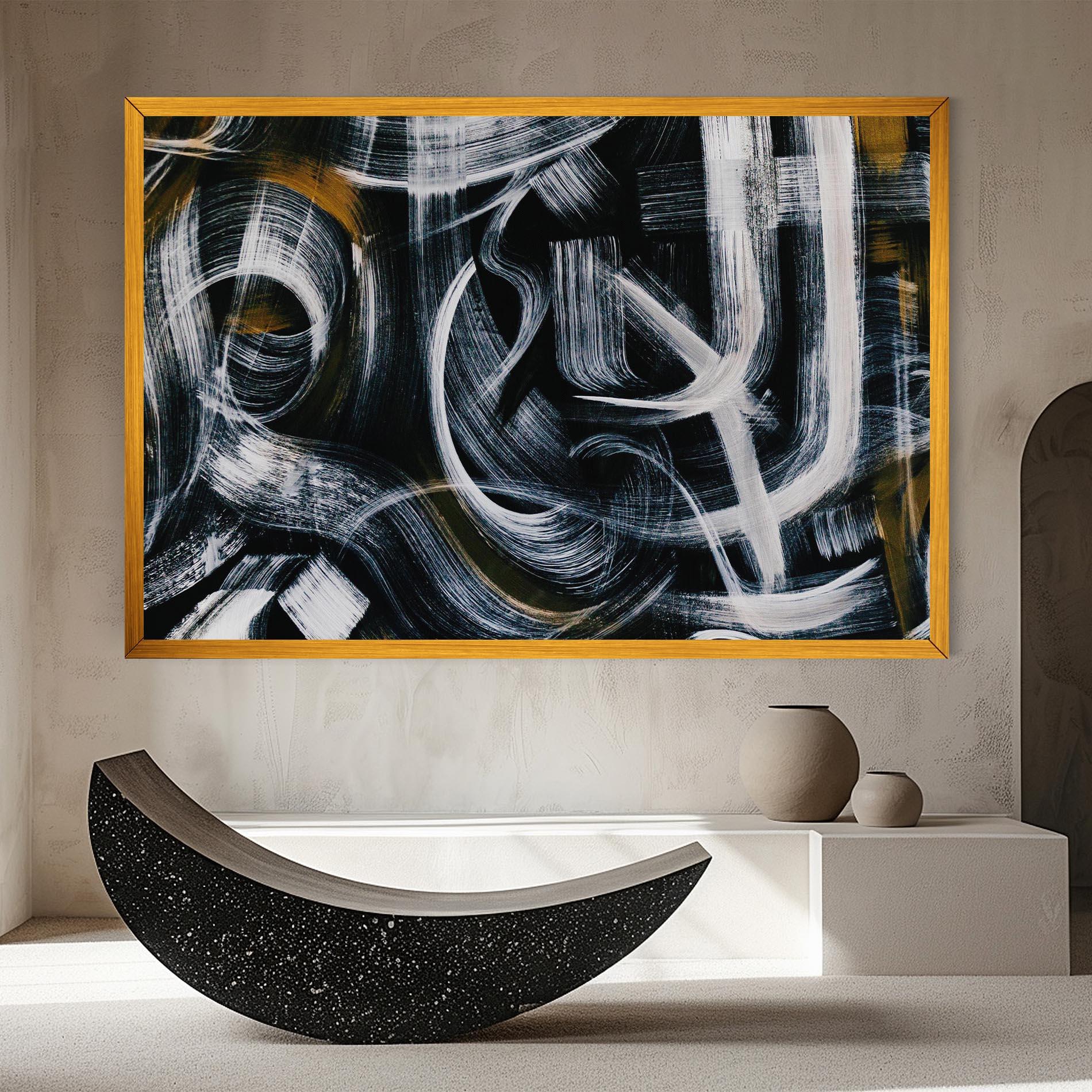 Vászonkép White Brush Lines mockup 8