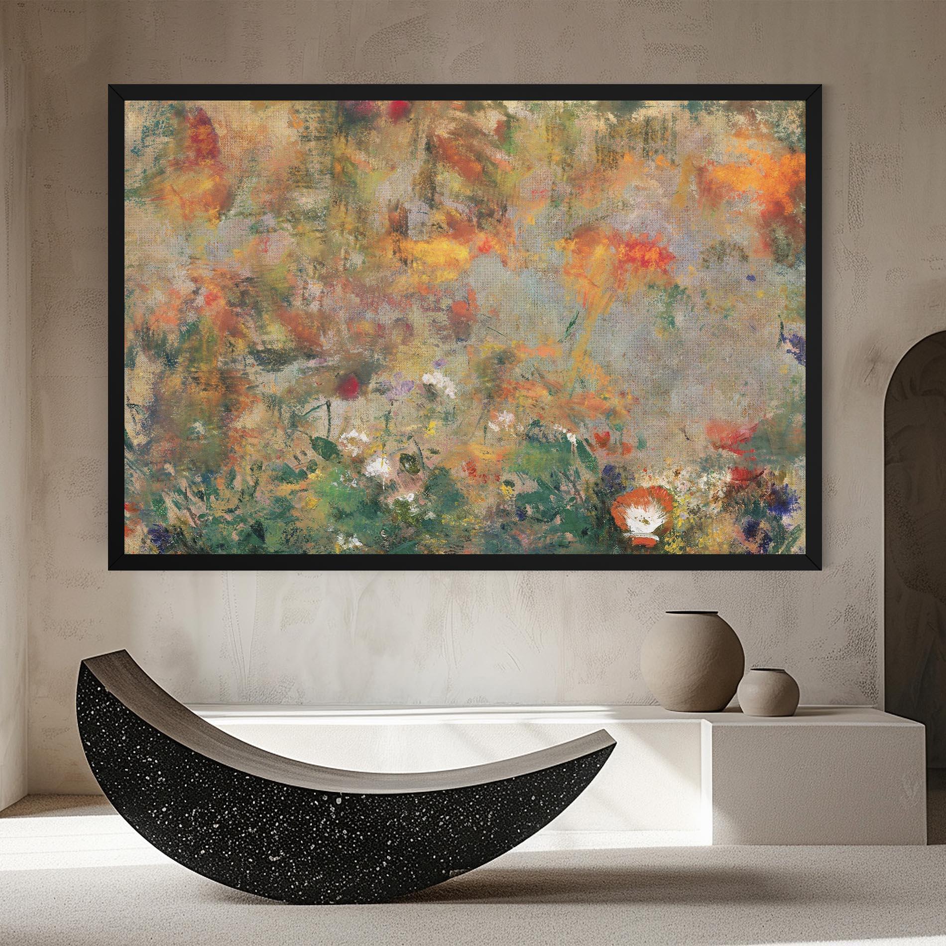 Vászonkép Abstract Flowers mockup 8