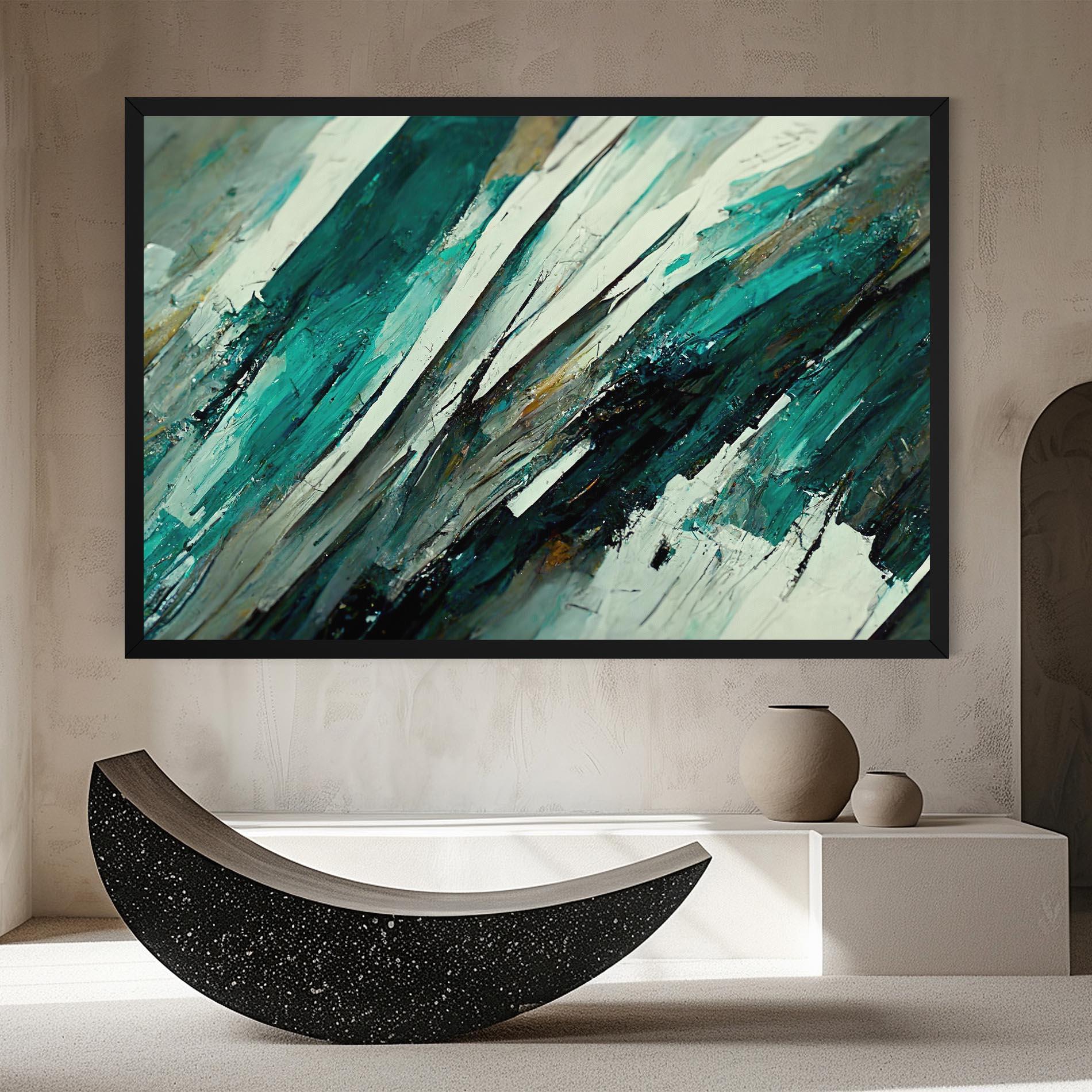 Vászonkép Abstract Green Artwork mockup 8