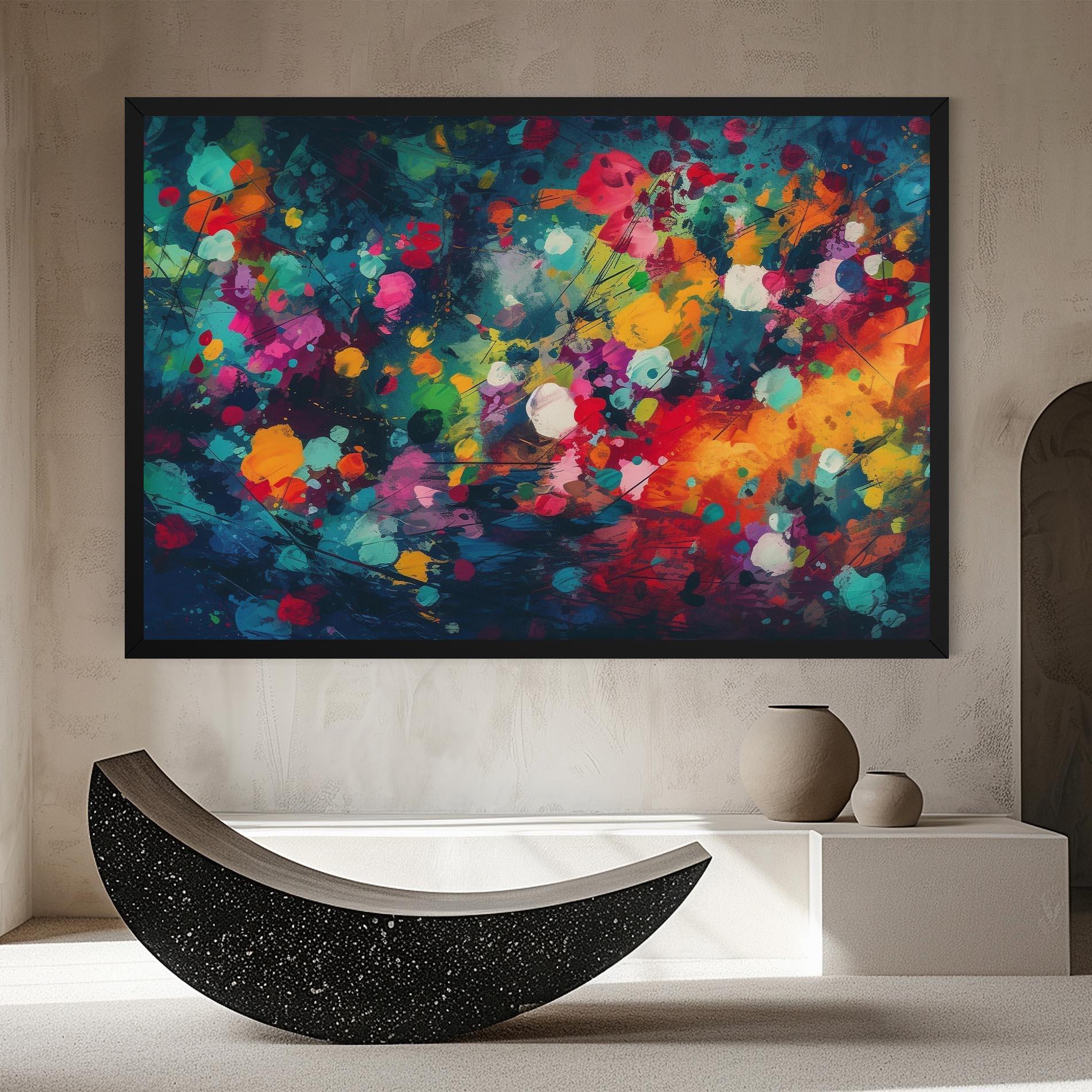 Vászonkép Colors Blue Background mockup 8