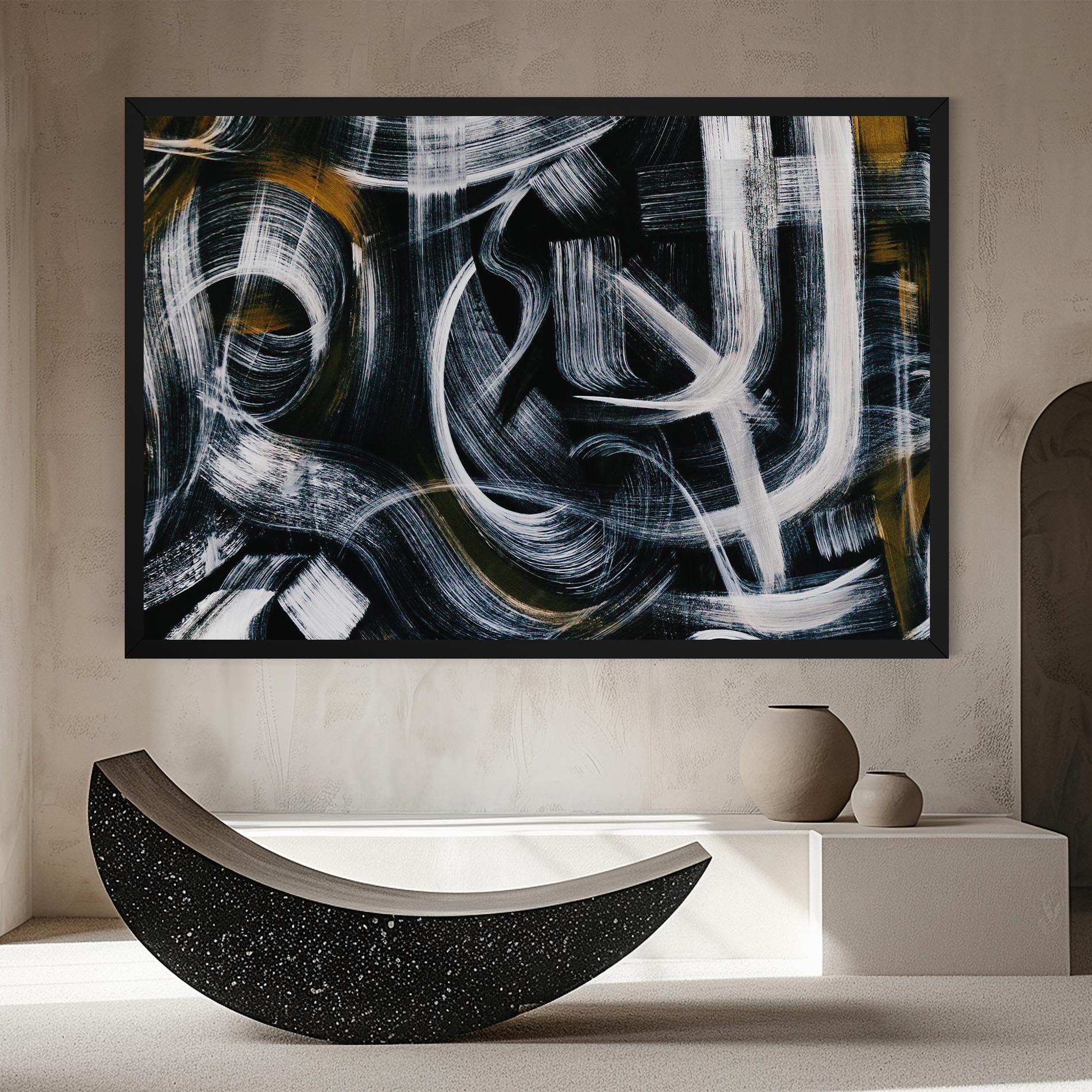 Vászonkép White Brush Lines mockup 8