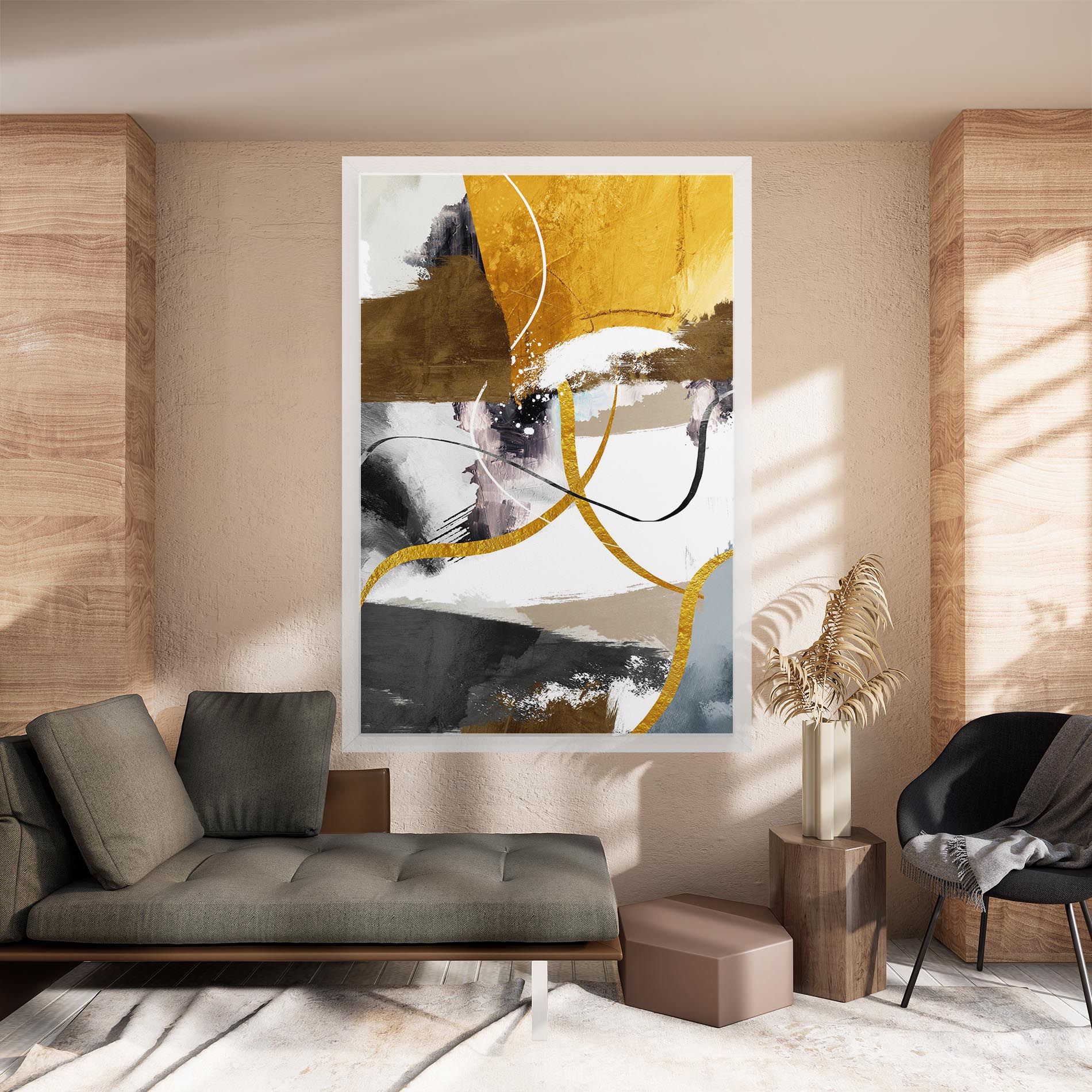 Chaotic Golden Painting mockup 8