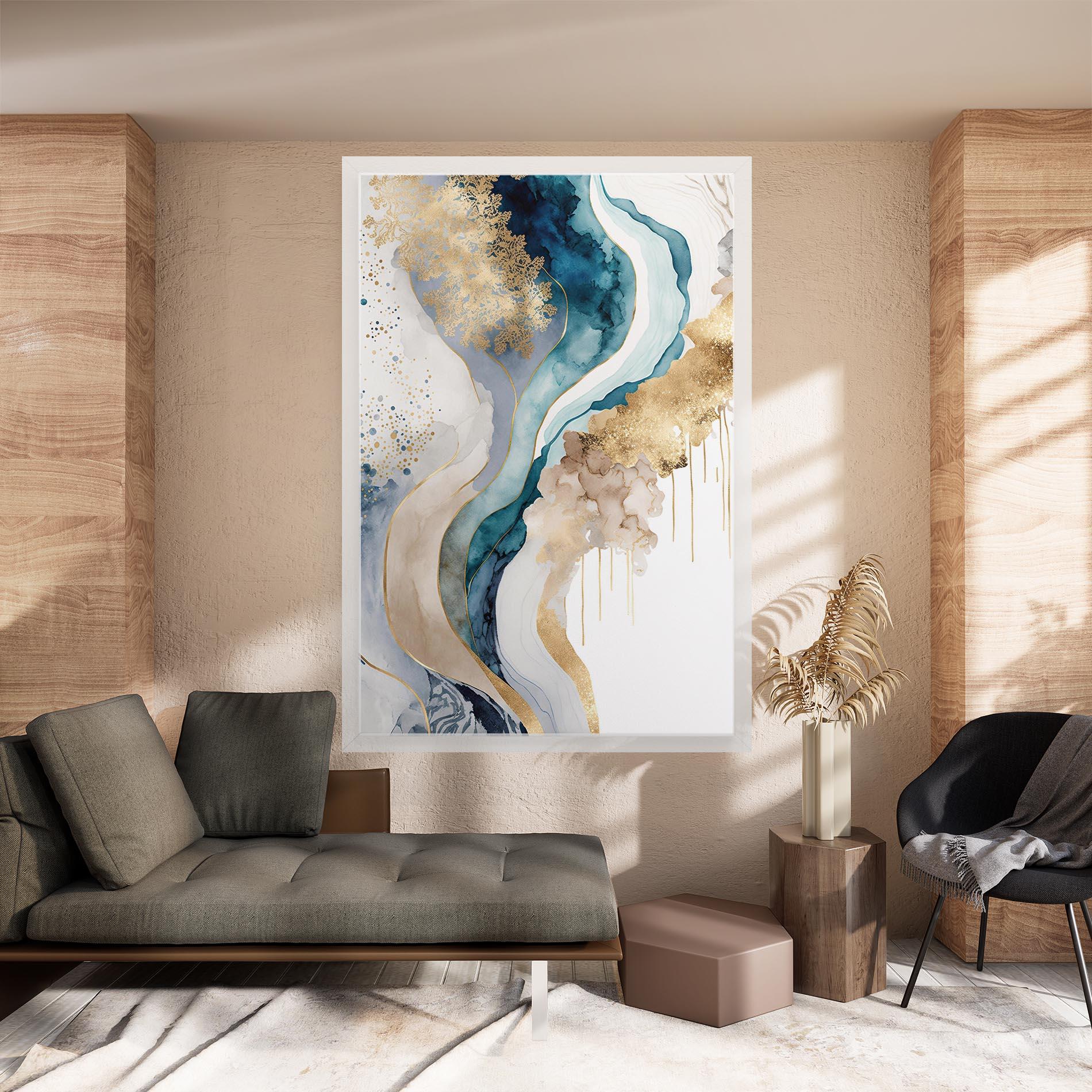 Vászonkép Light Blue Waves mockup 8