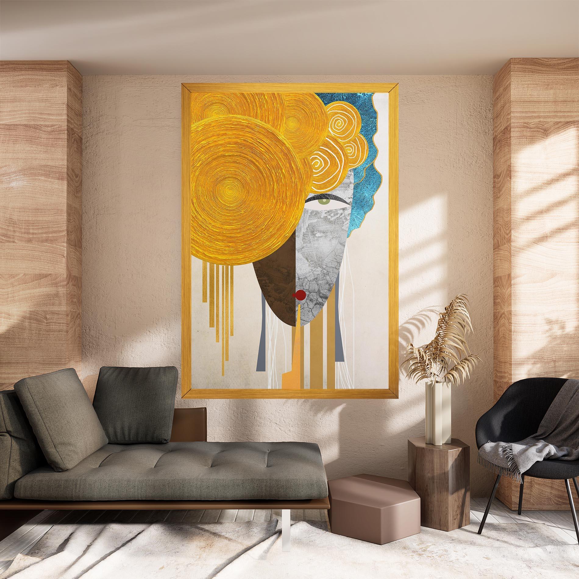 Vászonkép Abstract Grey Face 1 mockup 8