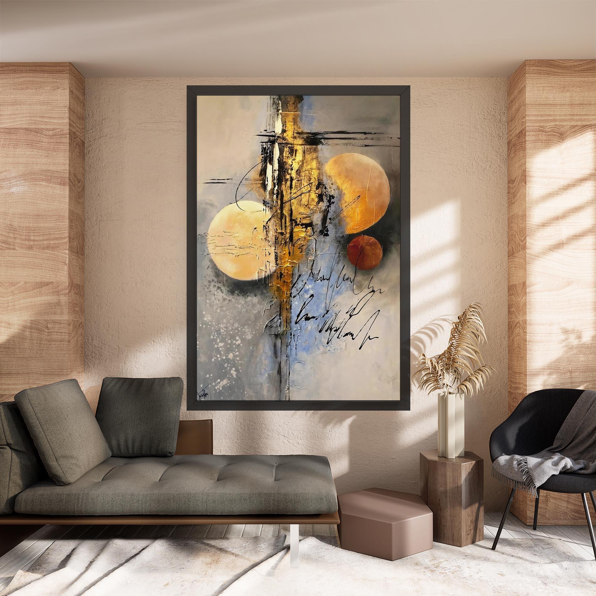 Vászonkép Abstract Moons mockup 8