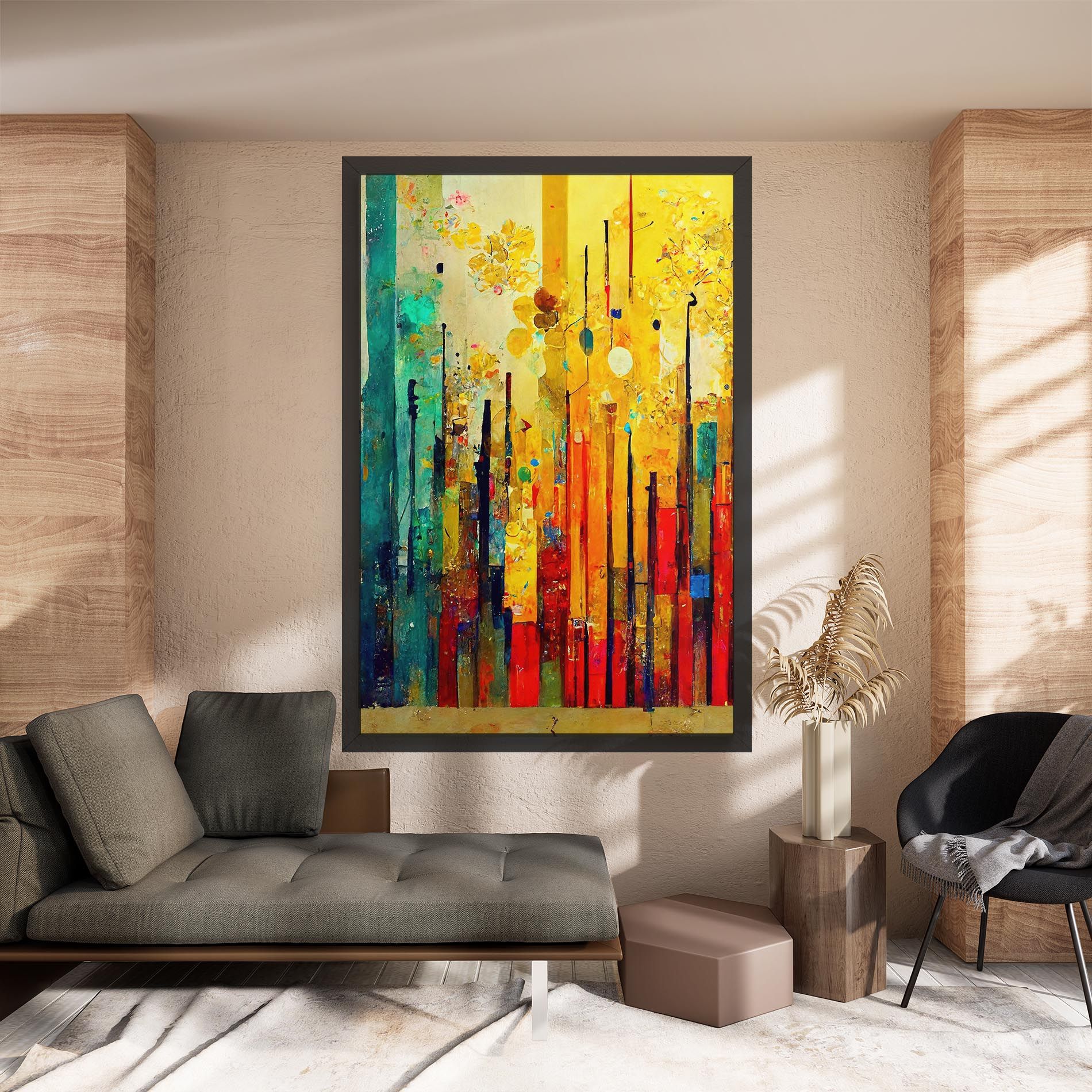 Black Lines On Yellow Light mockup 8