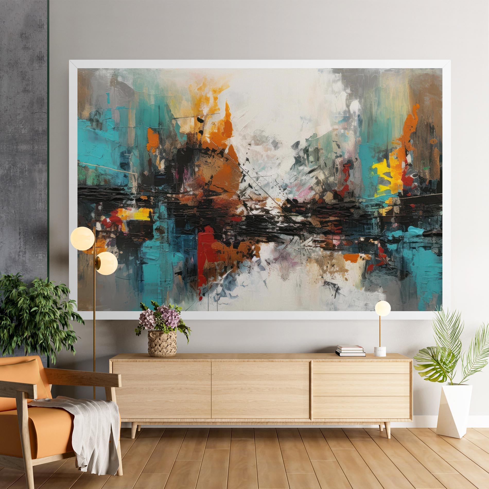 Vászonkép Abstract City Painting mockup 9