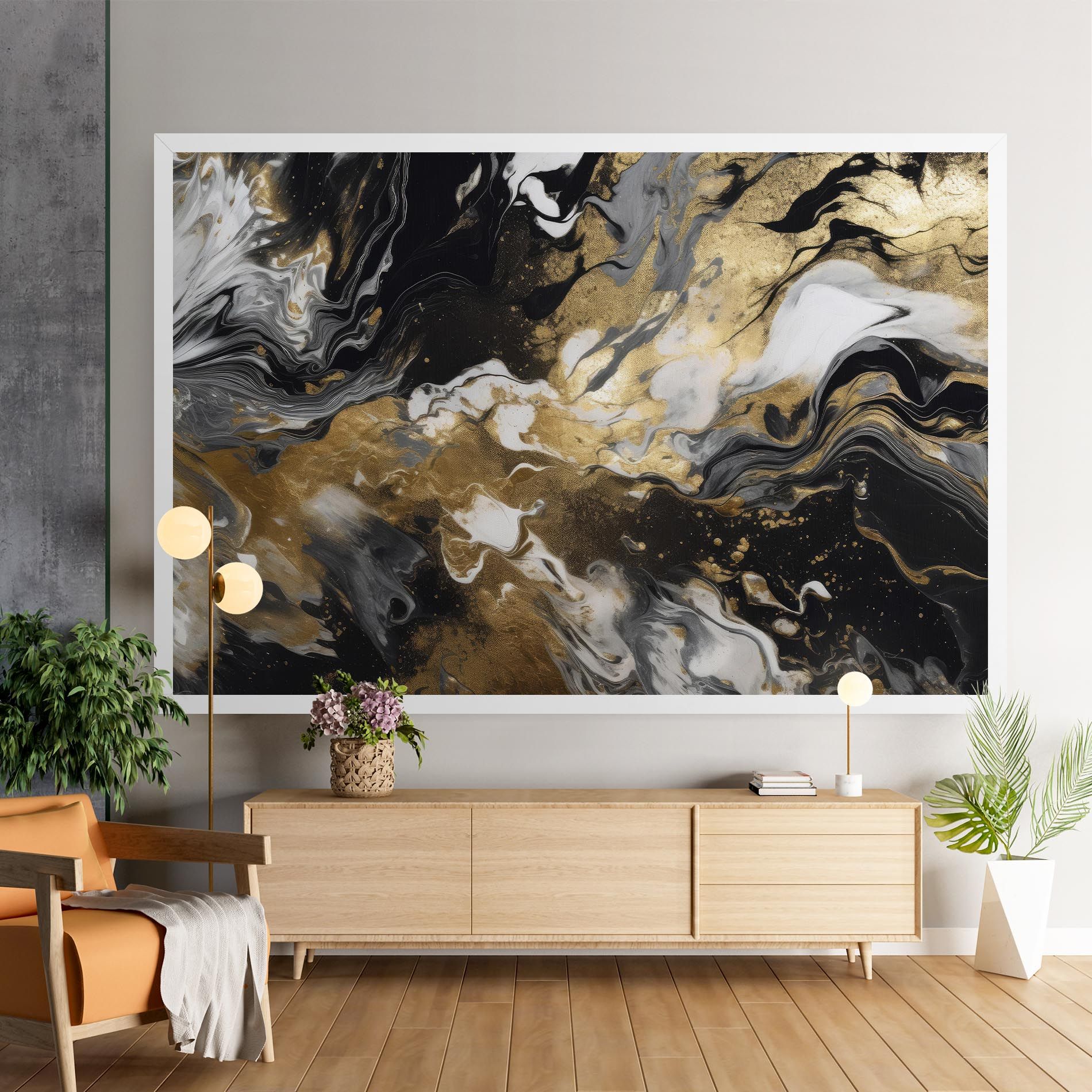 Gold Acrylic Fluid mockup 9
