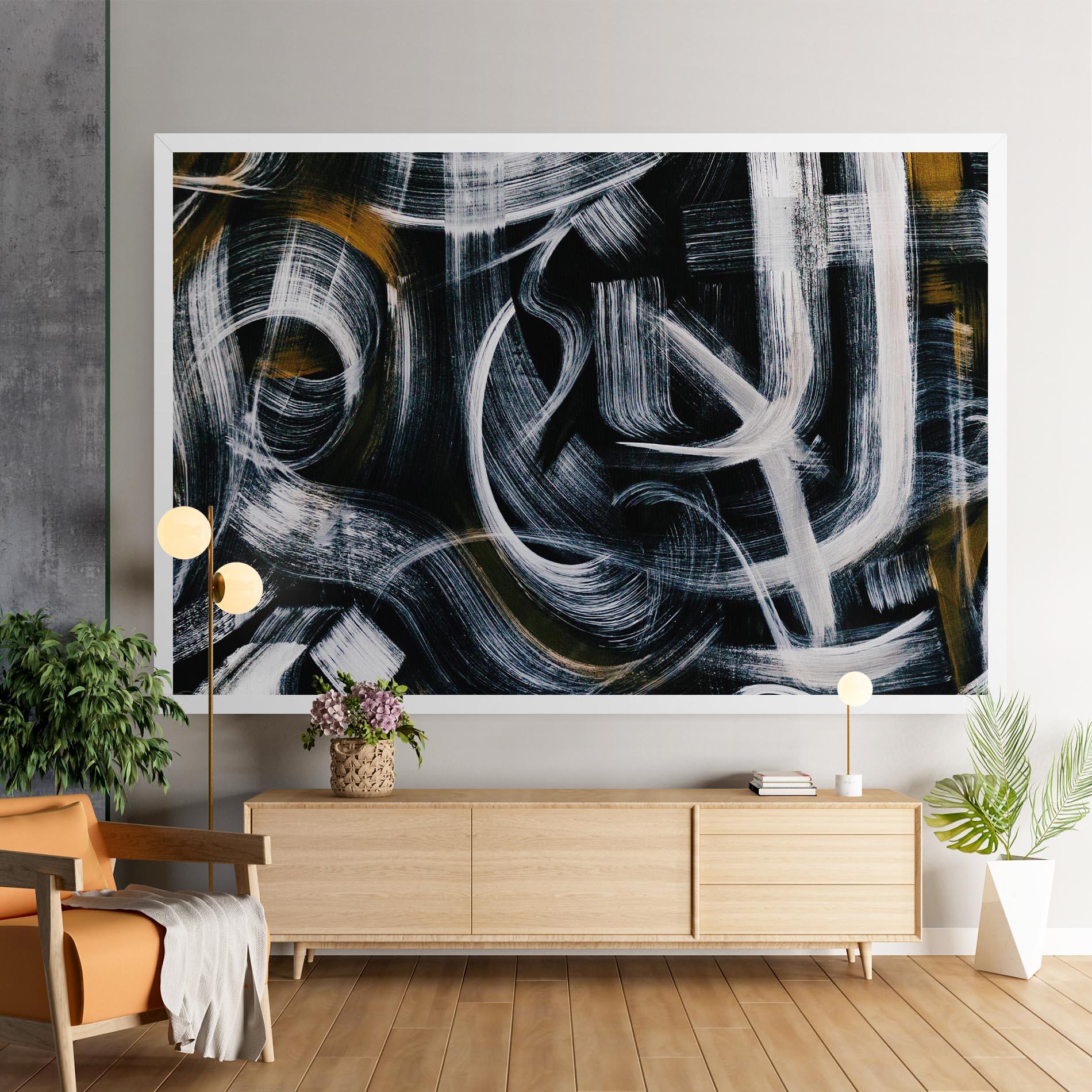 Vászonkép White Brush Lines mockup 9