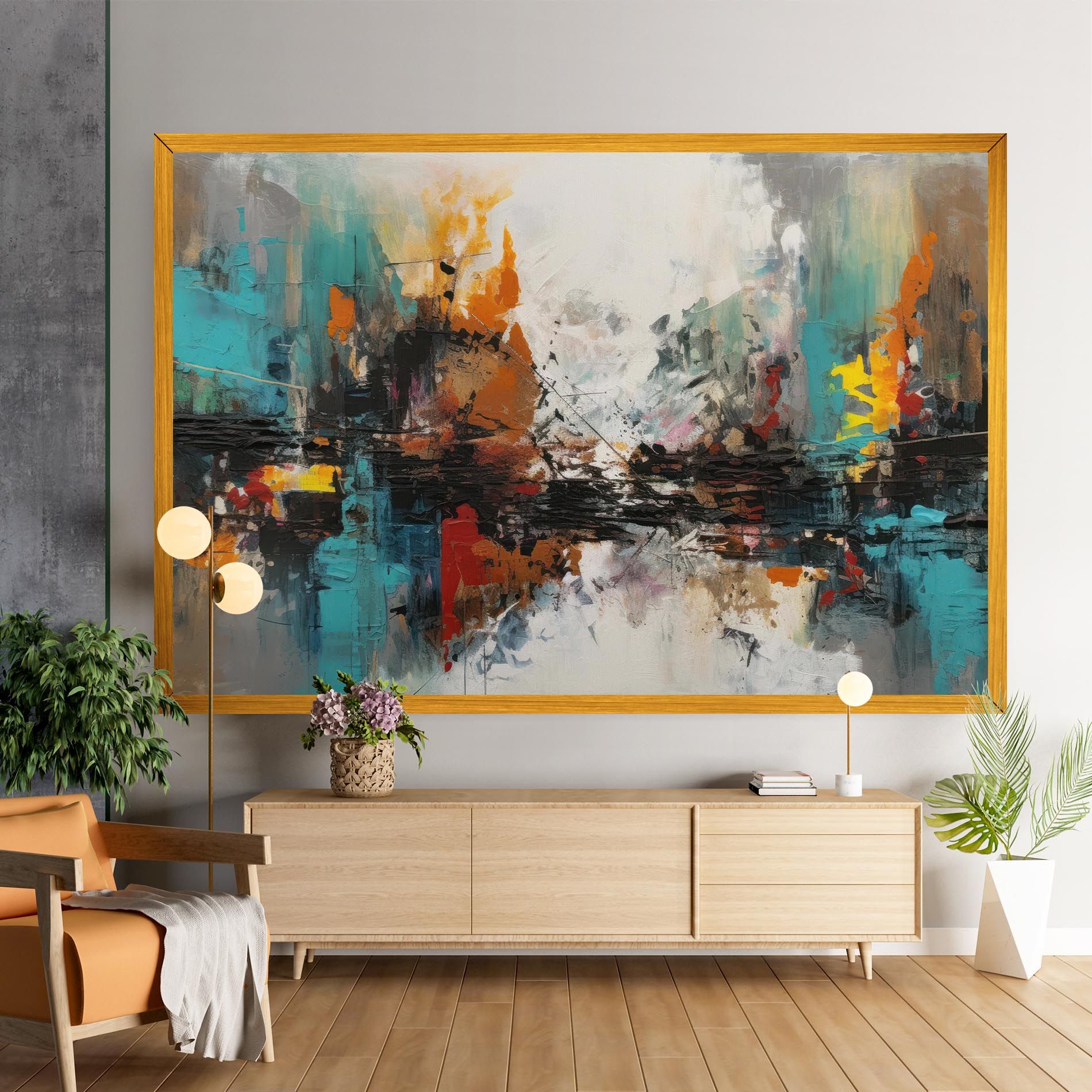 Abstract City Painting mockup 9