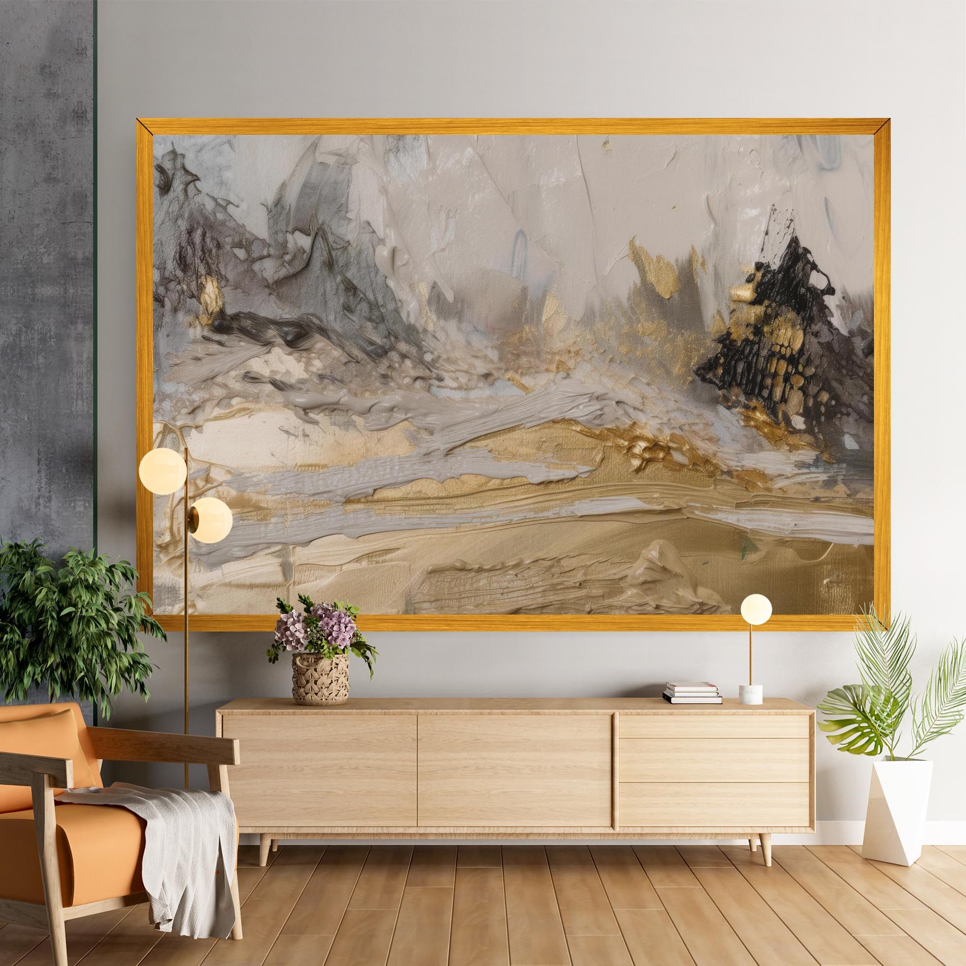 Abstract White Waves mockup 9