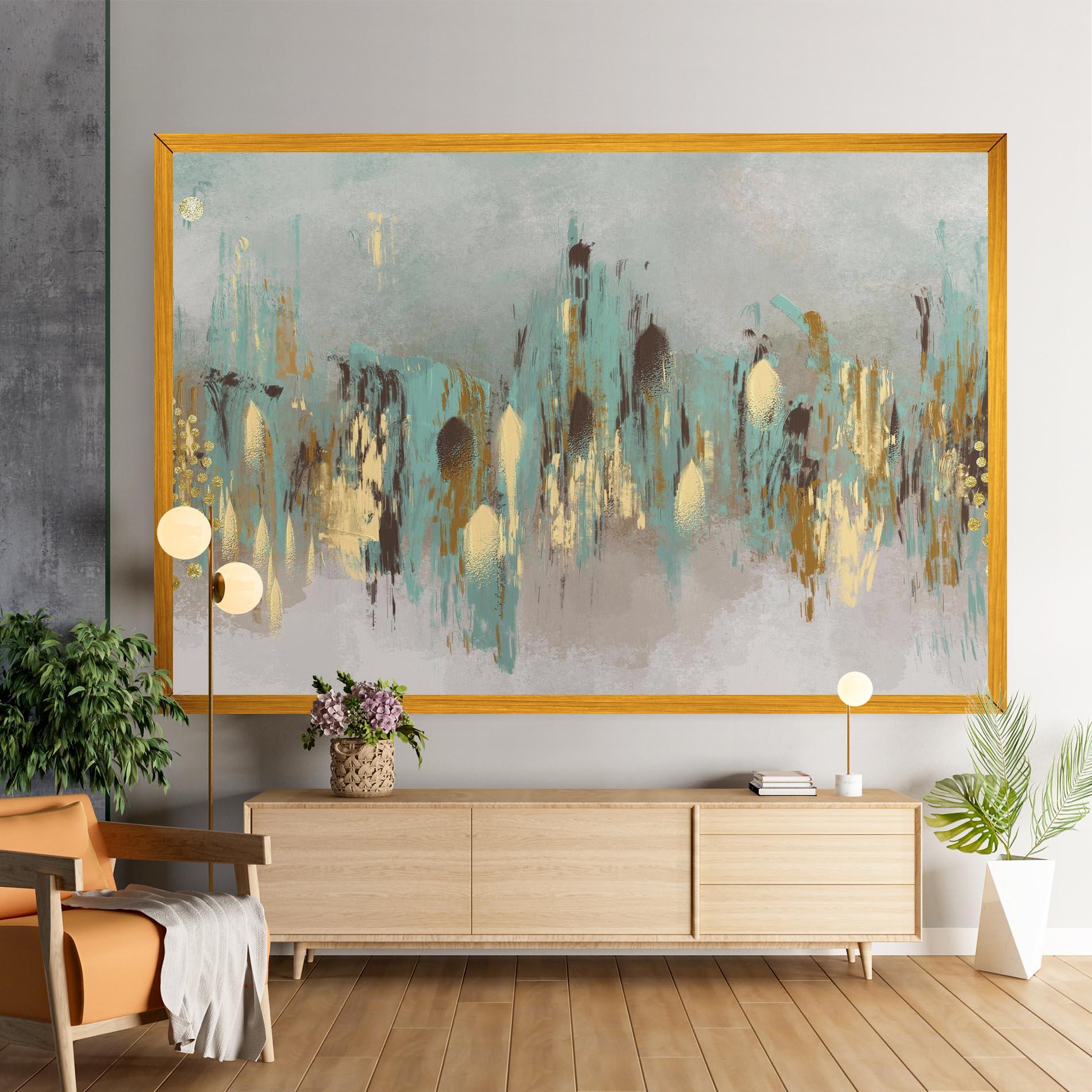 Vászonkép Gold Spiral Points mockup 9