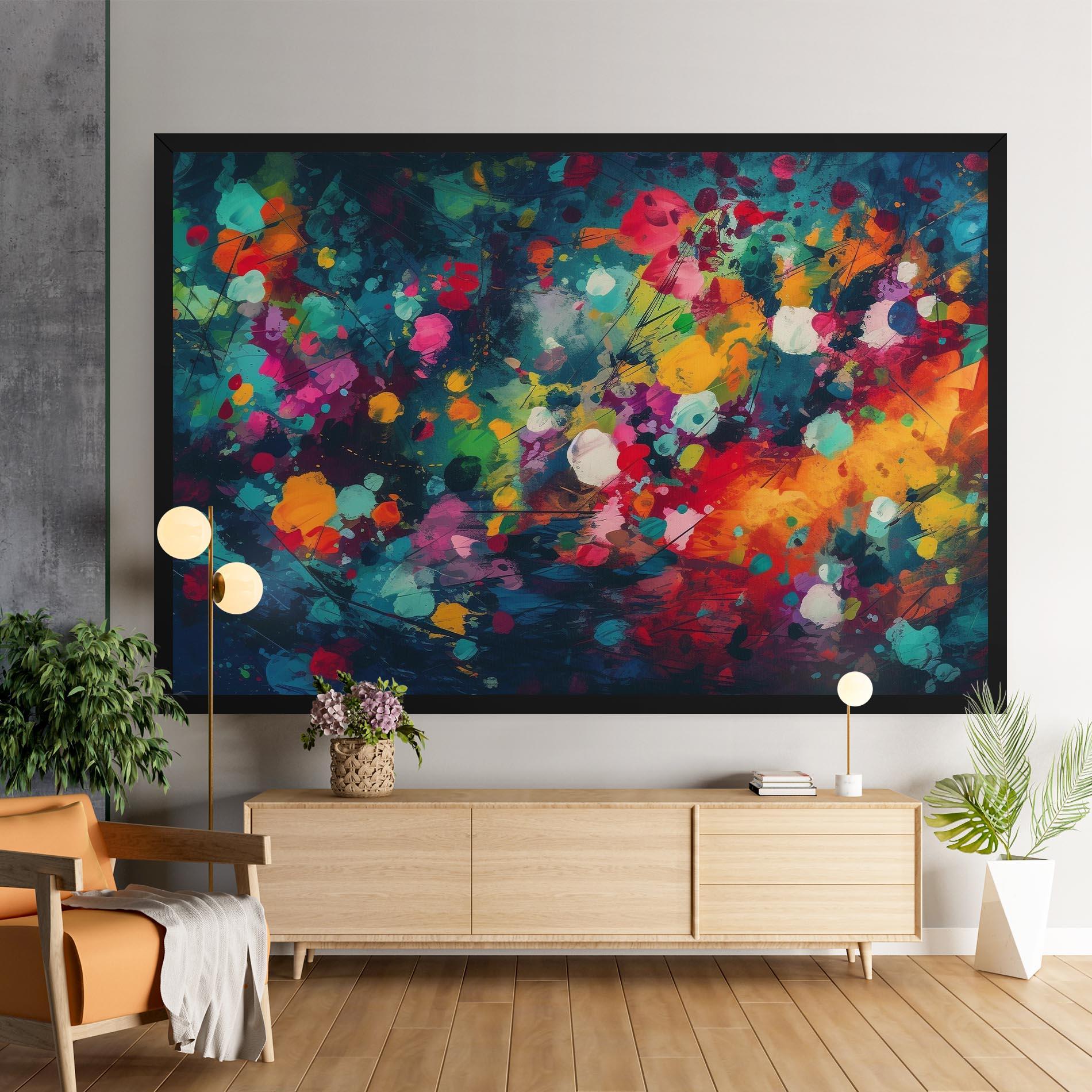 Vászonkép Colors Blue Background mockup 9