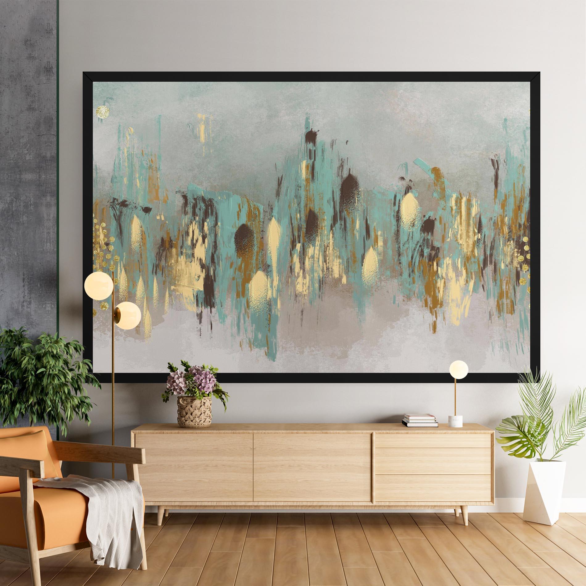 Vászonkép Gold Spiral Points mockup 9