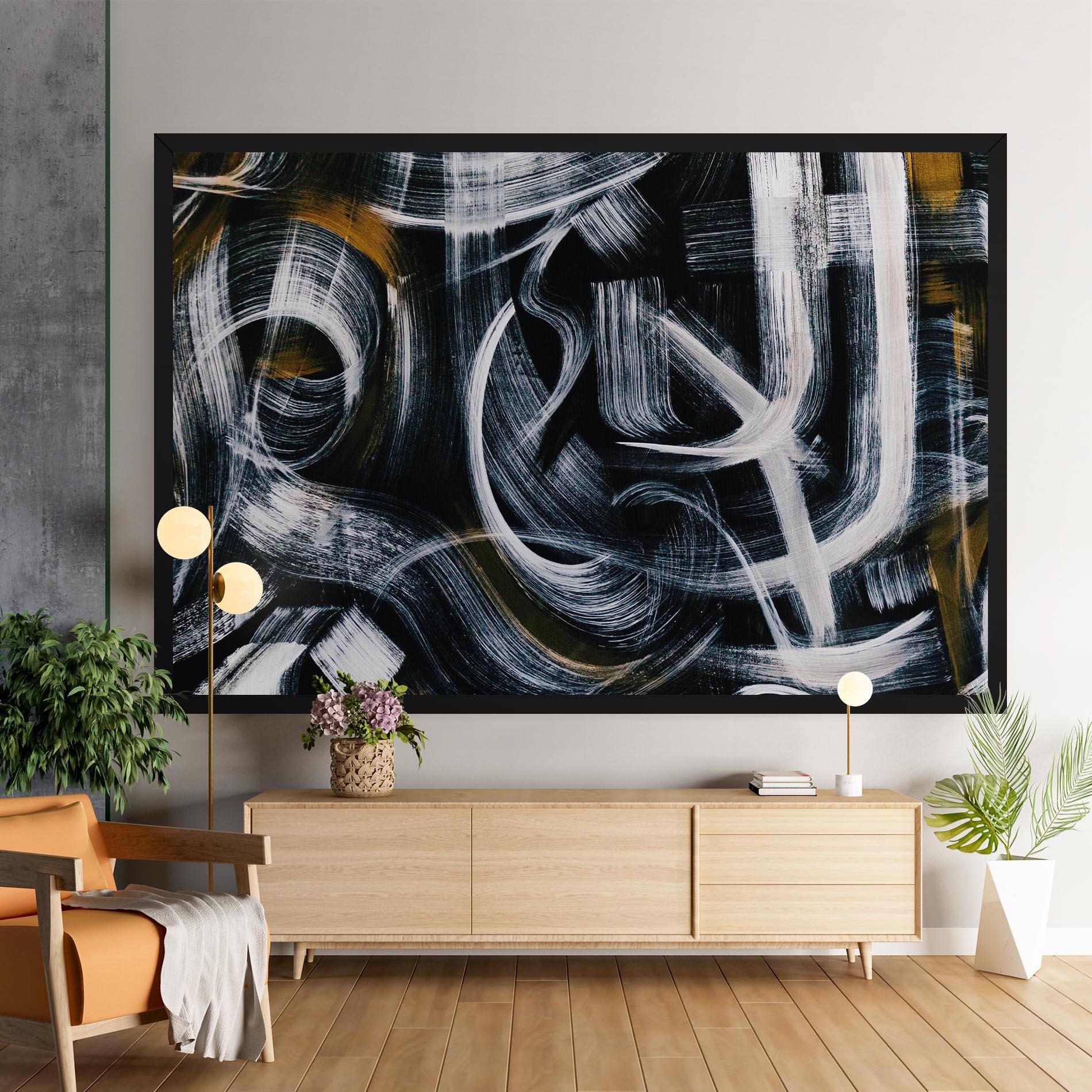 Vászonkép White Brush Lines mockup 9