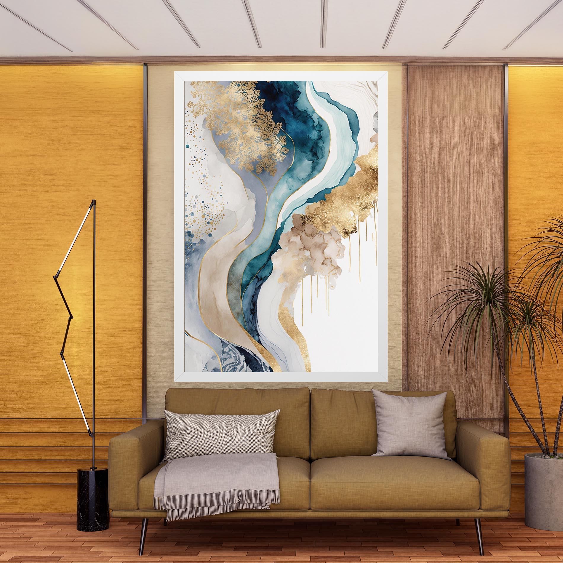 Vászonkép Light Blue Waves mockup 9