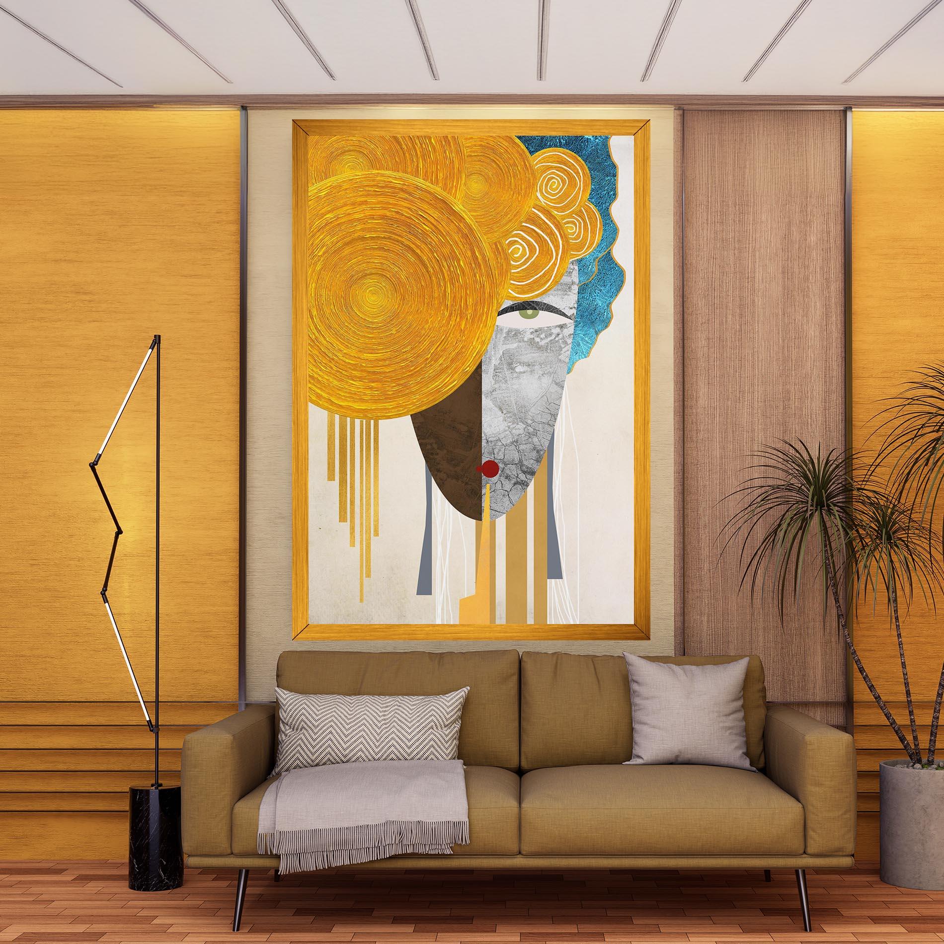 Vászonkép Abstract Grey Face 1 mockup 9