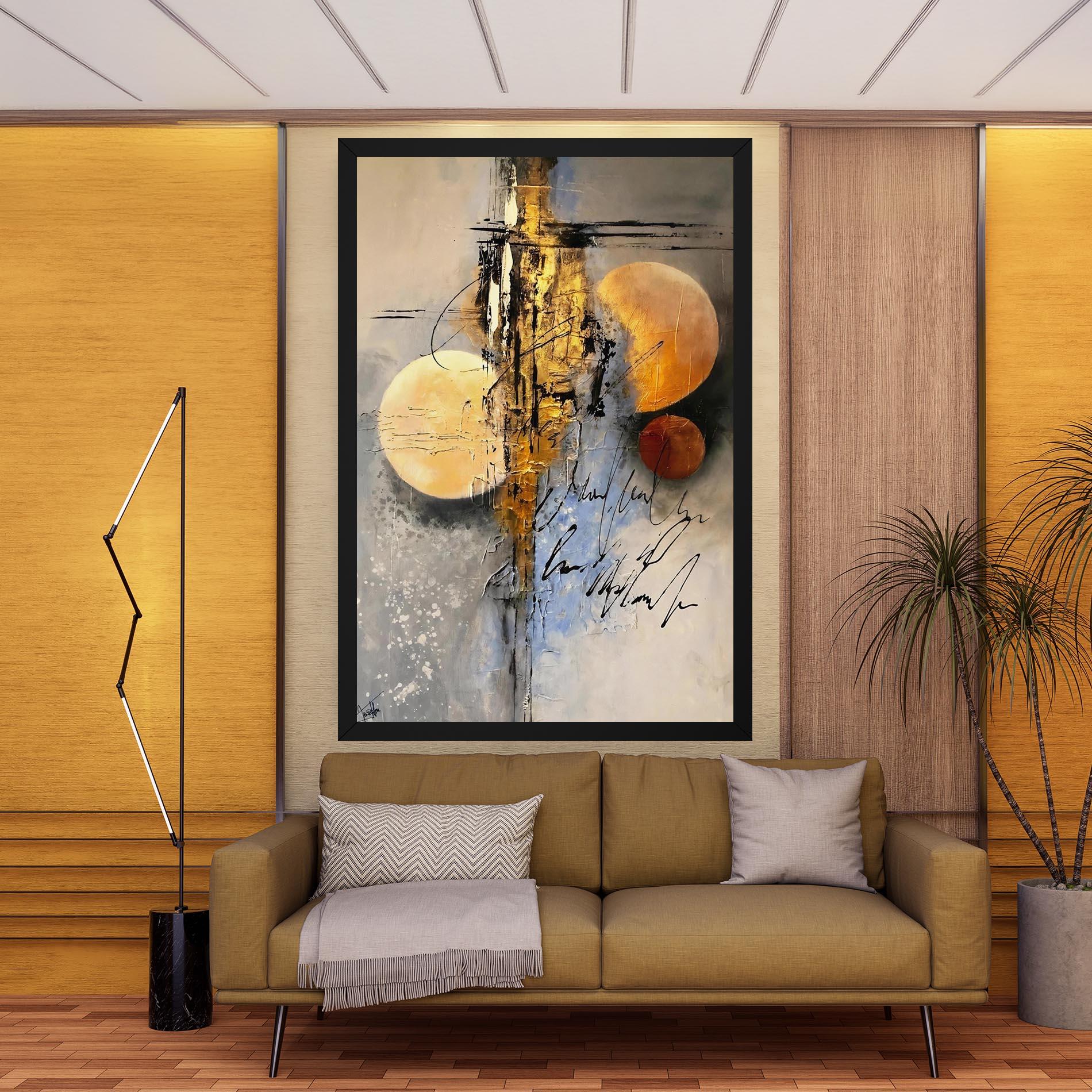 Vászonkép Abstract Moons mockup 9