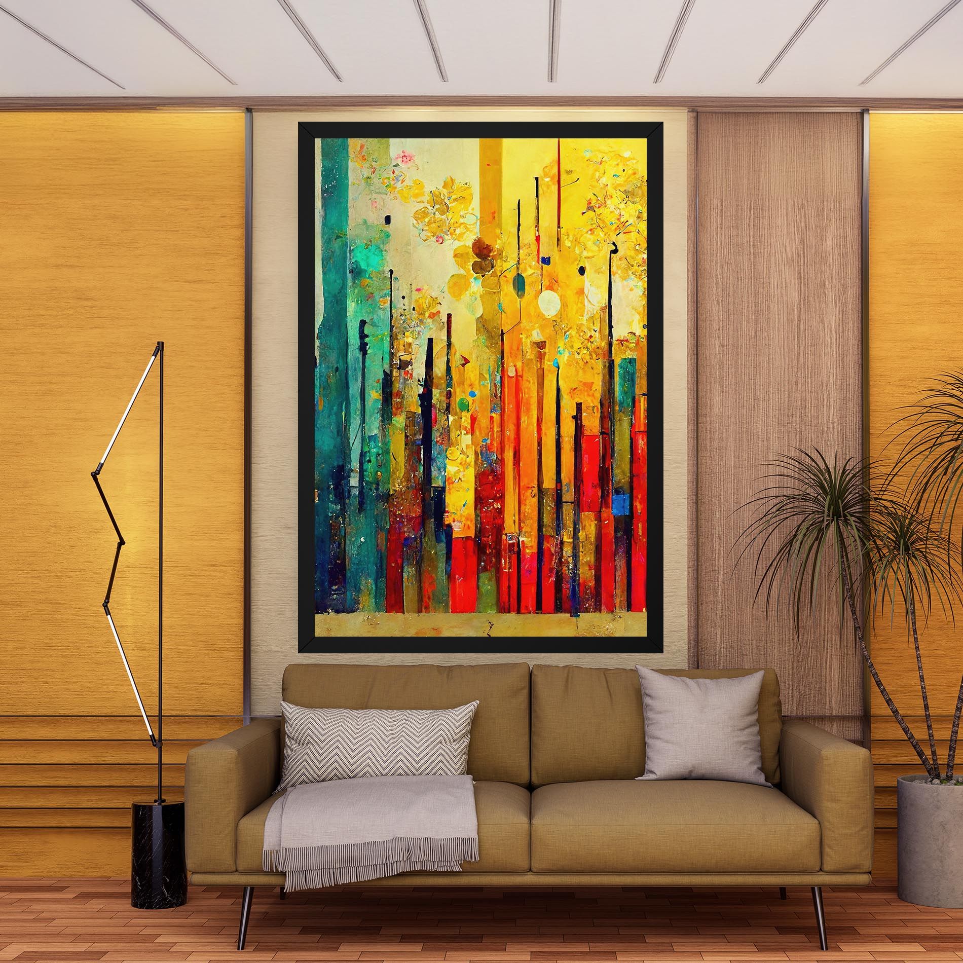 Black Lines On Yellow Light mockup 9