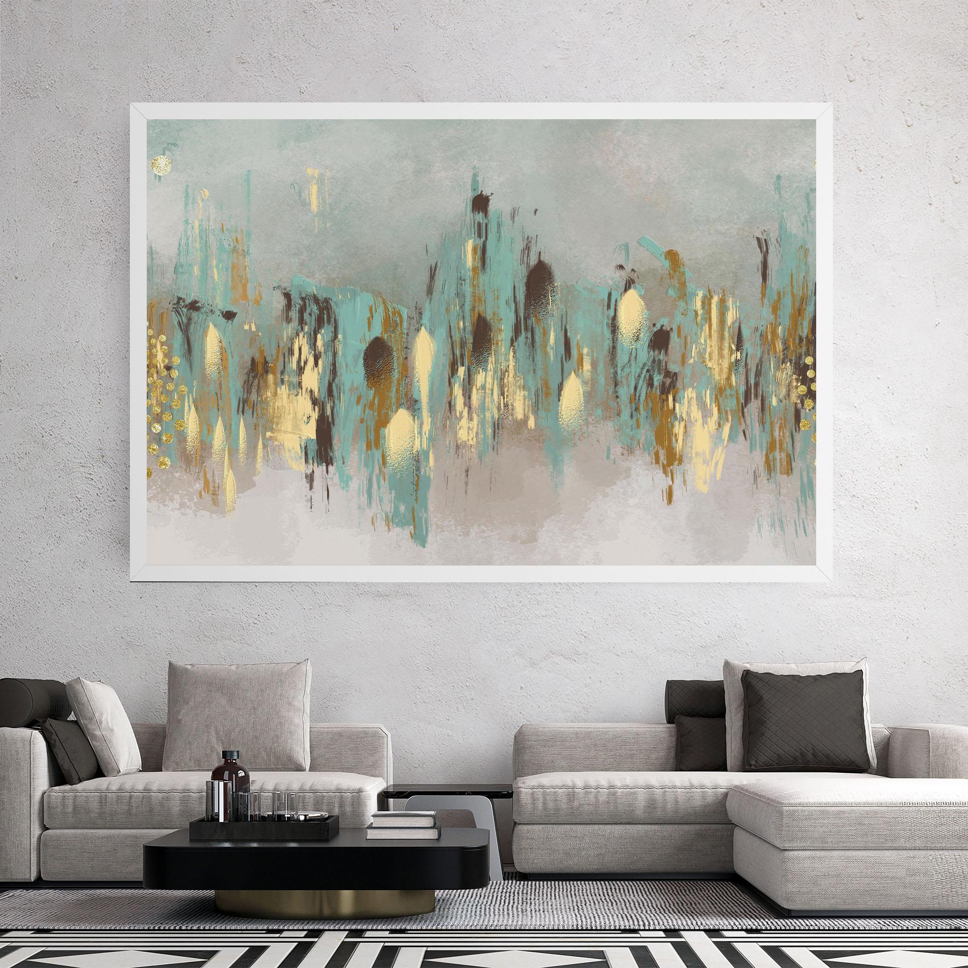 Vászonkép Gold Spiral Points mockup 2