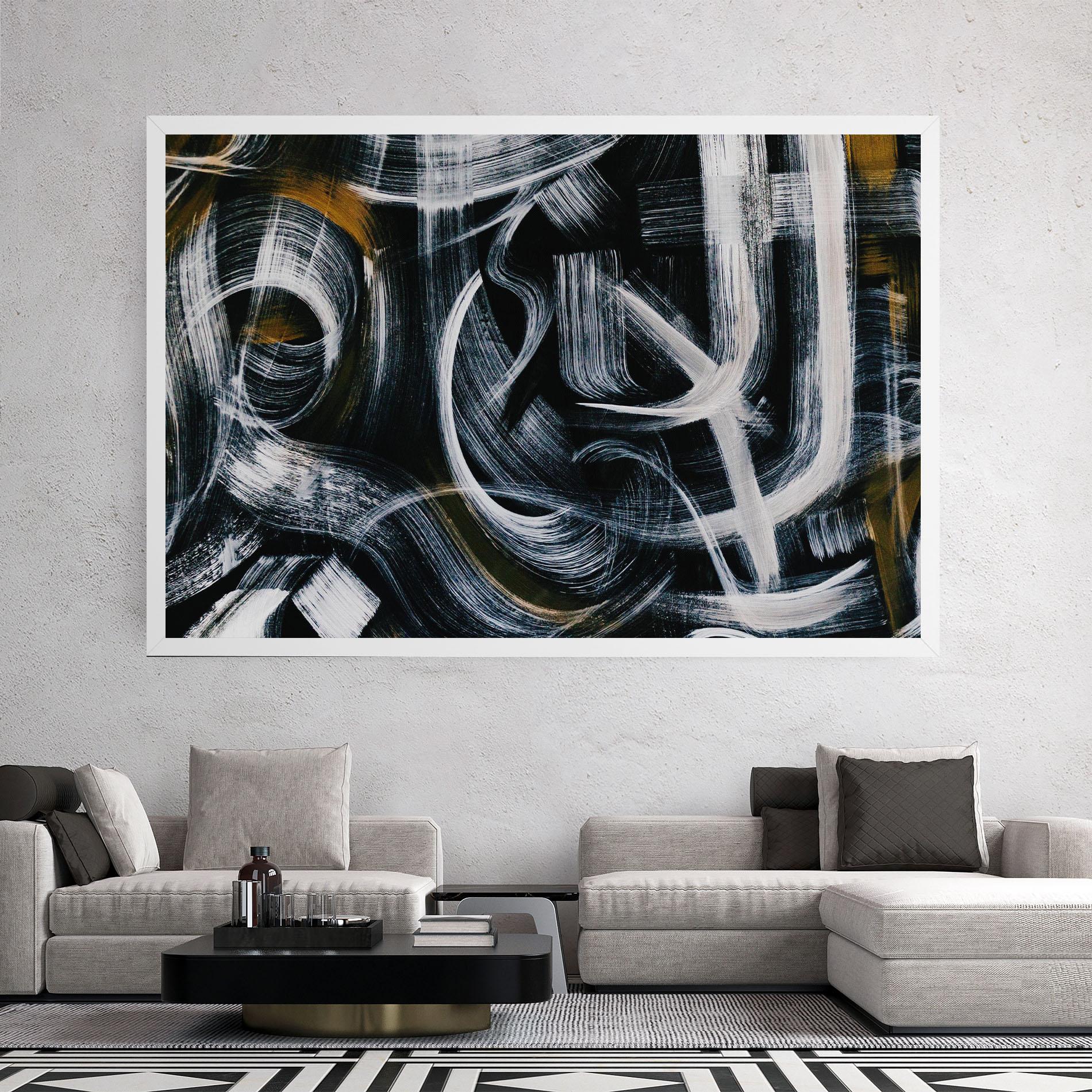 Vászonkép White Brush Lines mockup 2